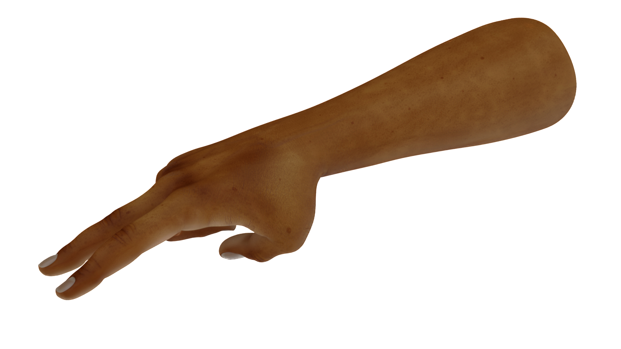 3D Afro American Male Victory Sign Pose