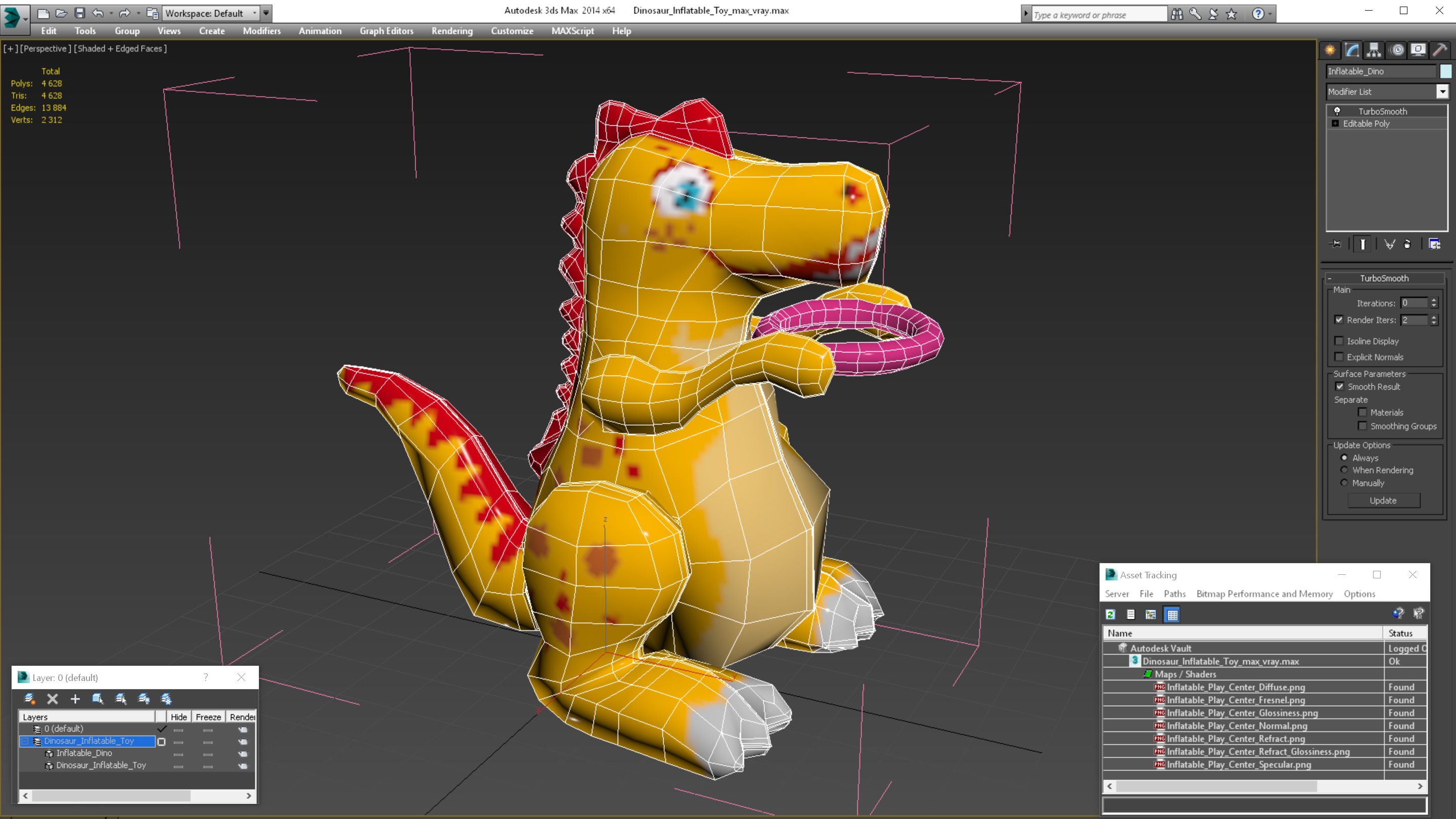 3D Dinosaur Inflatable Toy model