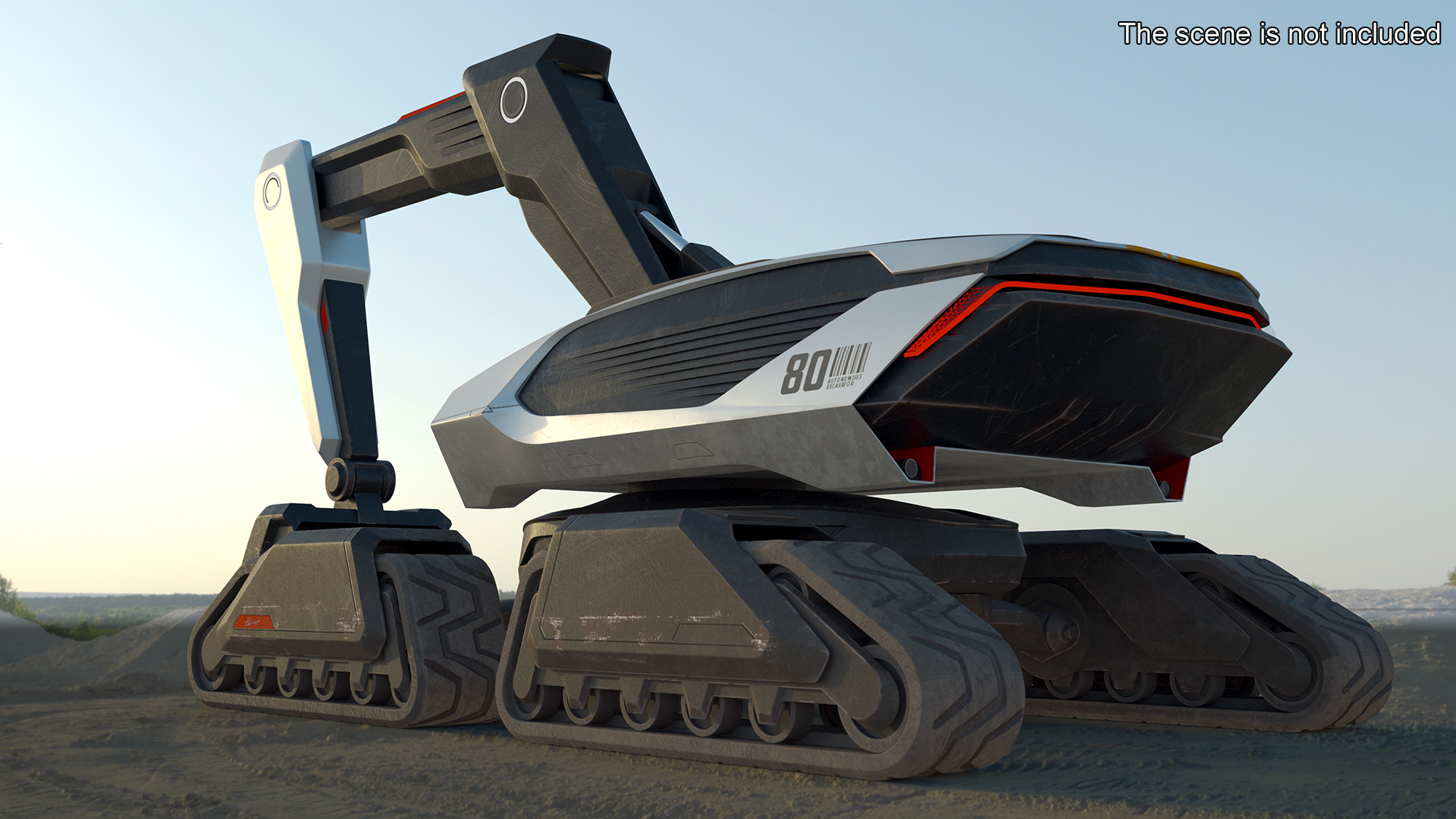Excavator Futuristic Concept Old 3D