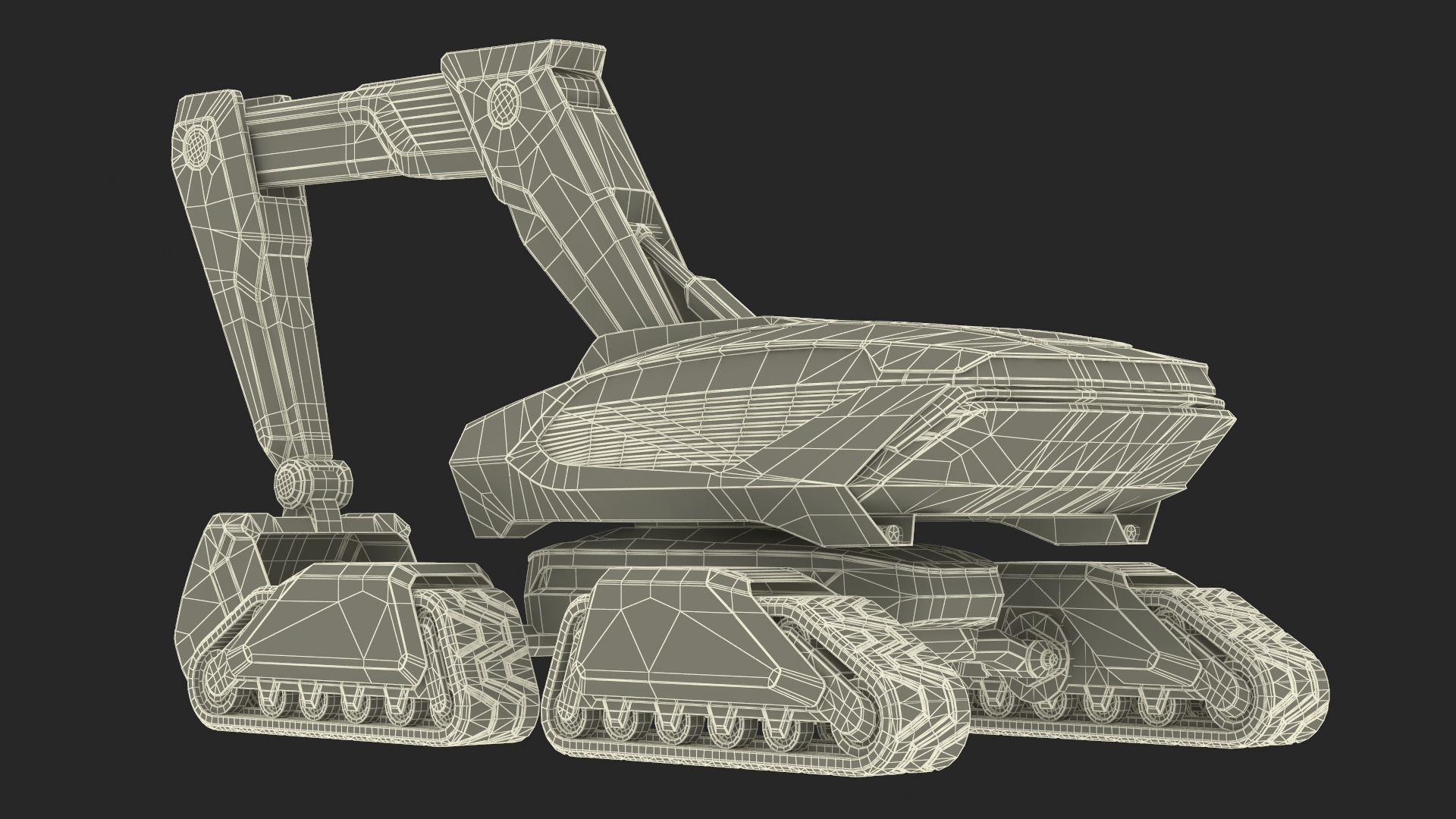 Excavator Futuristic Concept Old 3D