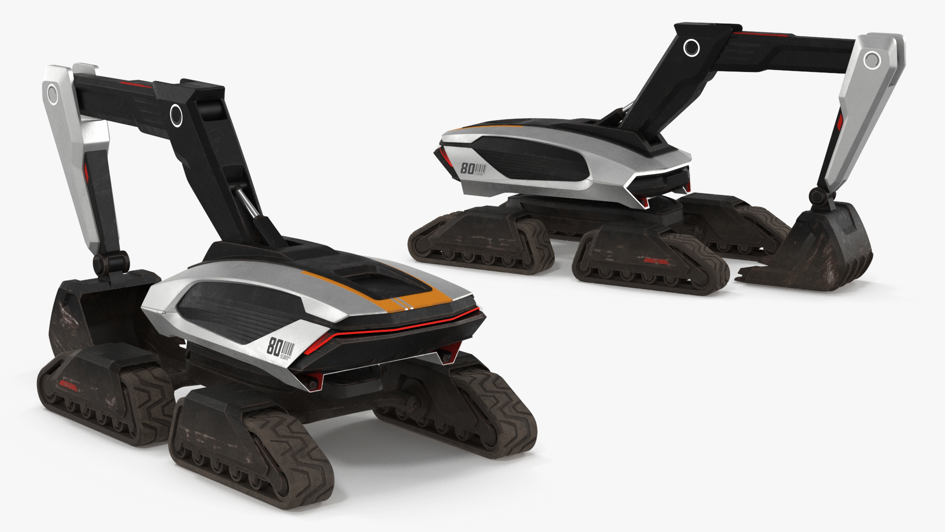 Excavator Futuristic Concept Old 3D