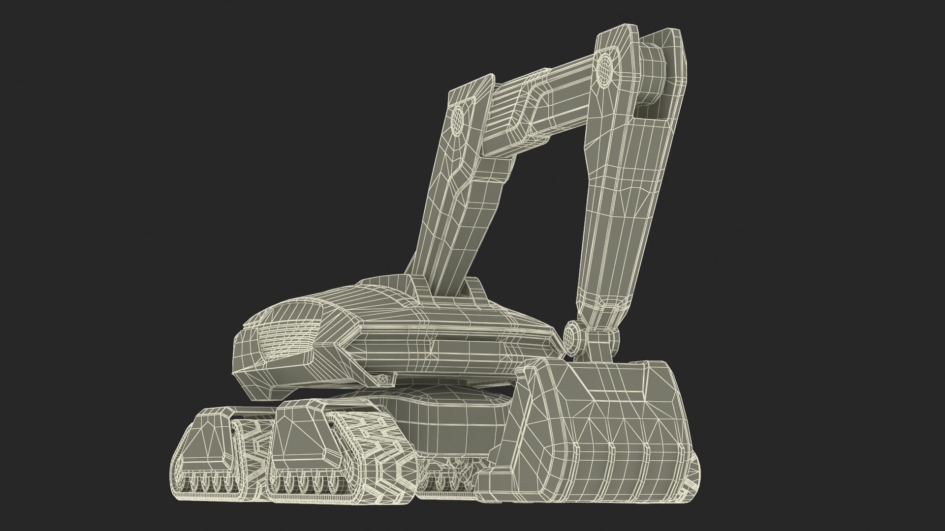 Excavator Futuristic Concept Old 3D