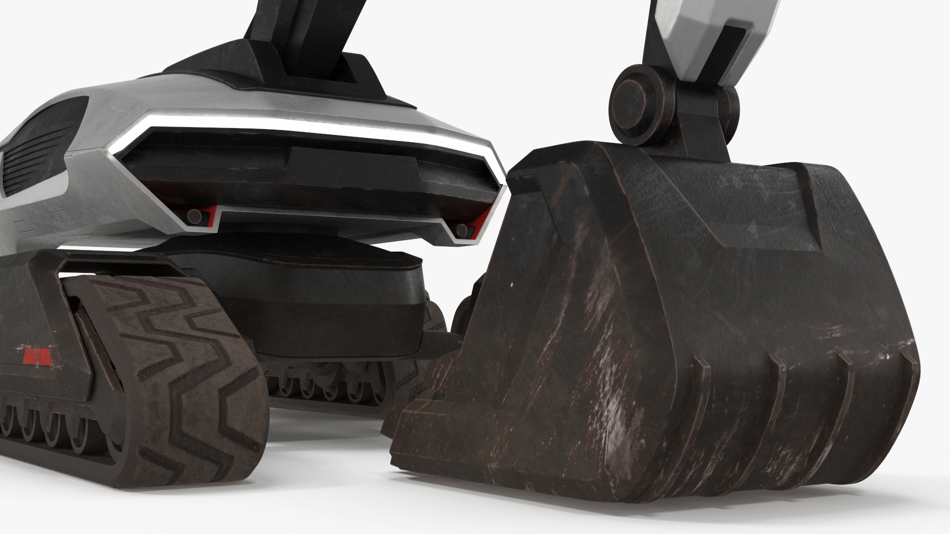 Excavator Futuristic Concept Old 3D