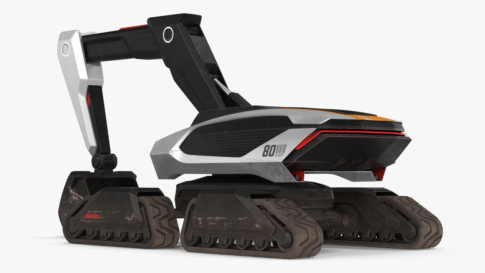 Excavator Futuristic Concept Old 3D