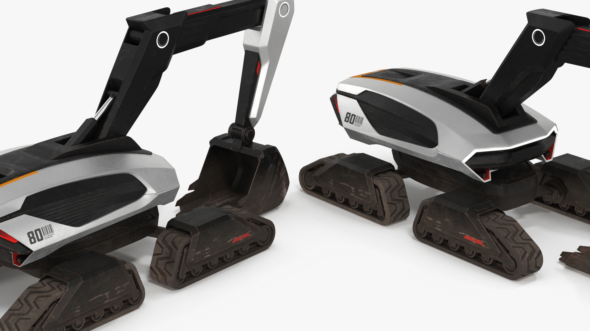 Excavator Futuristic Concept Old 3D
