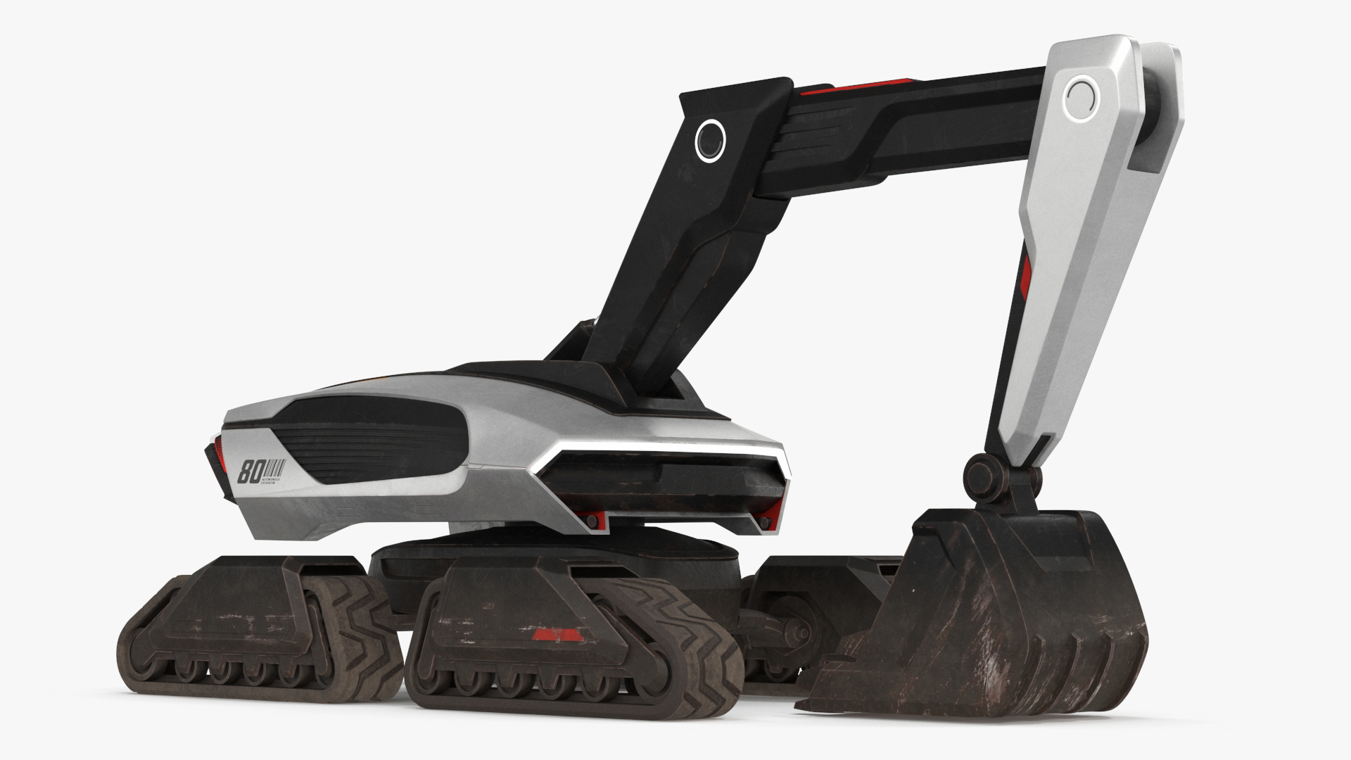 Excavator Futuristic Concept Old 3D