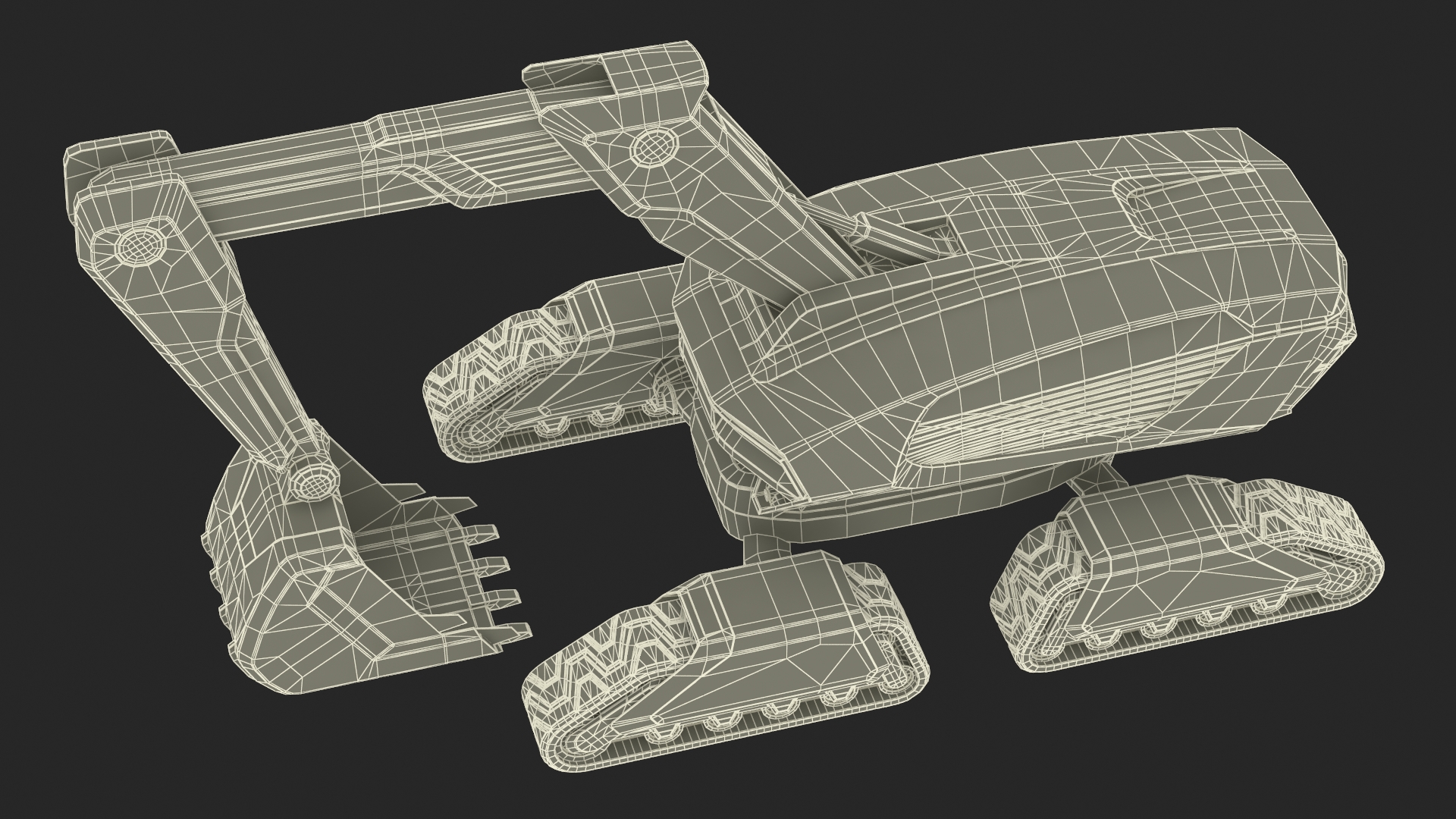Excavator Futuristic Concept Old 3D