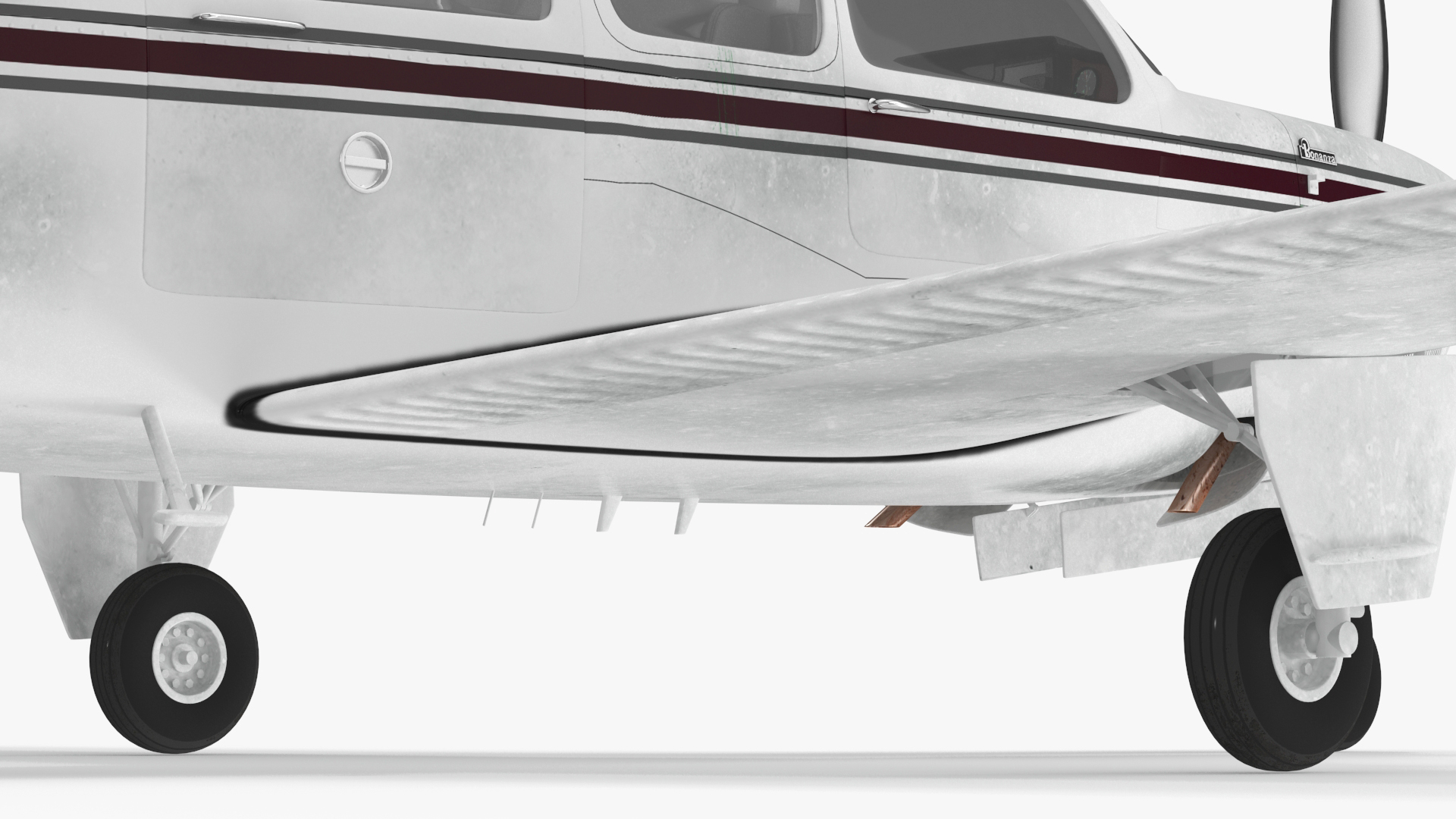 3D Propeller Aircraft Beechcraft Bonanza S35 Rigged model