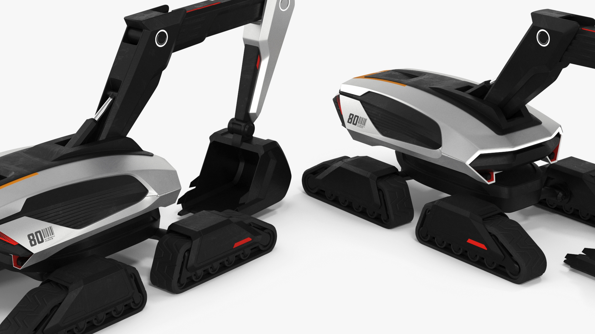 3D SciFi Excavator New Rigged