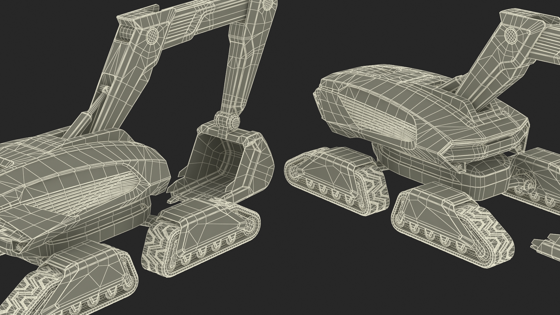 3D SciFi Excavator New Rigged