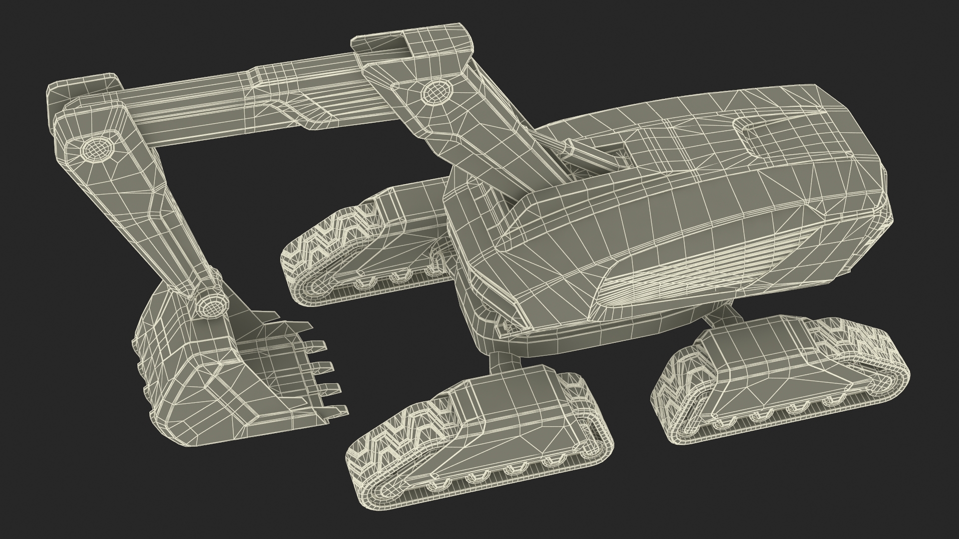 3D SciFi Excavator New Rigged