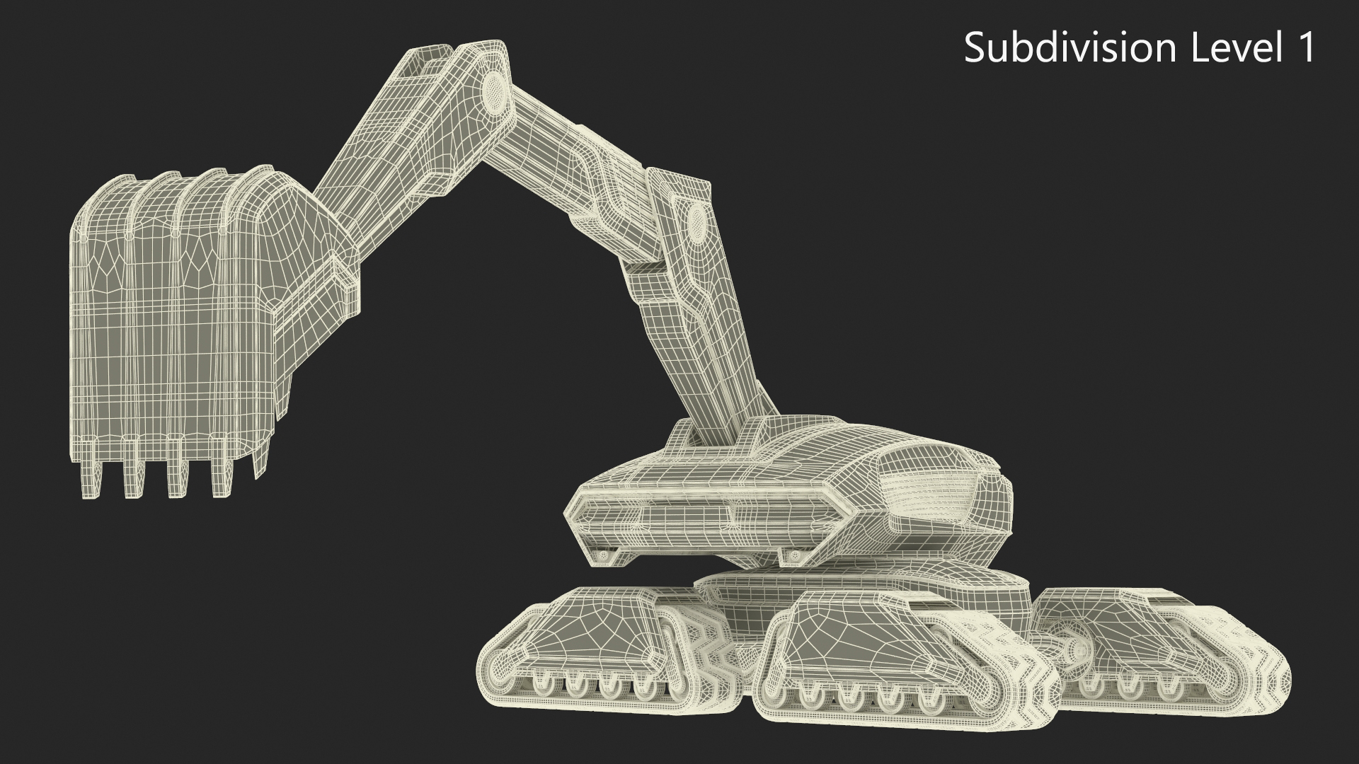 3D SciFi Excavator New Rigged