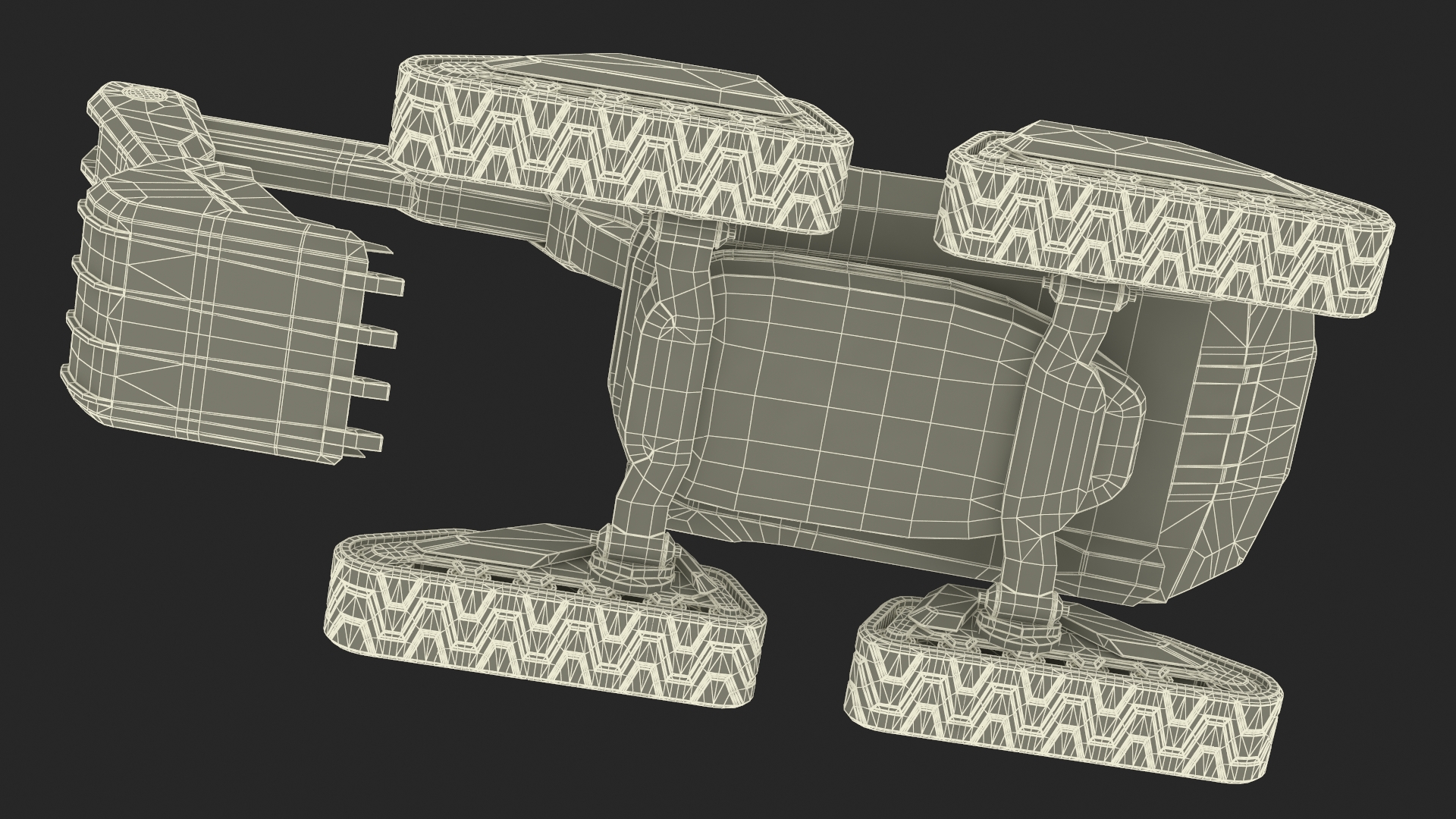 3D SciFi Excavator New Rigged