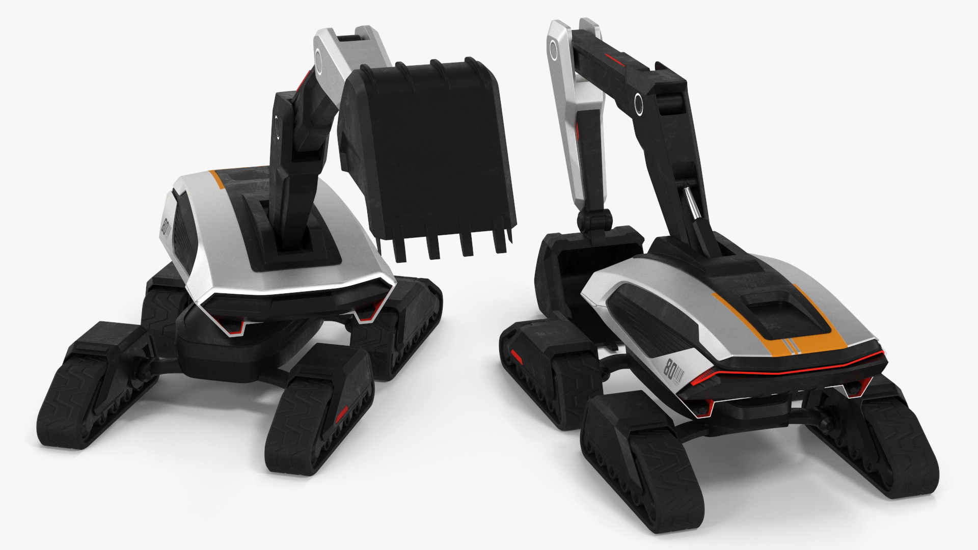 3D SciFi Excavator New Rigged