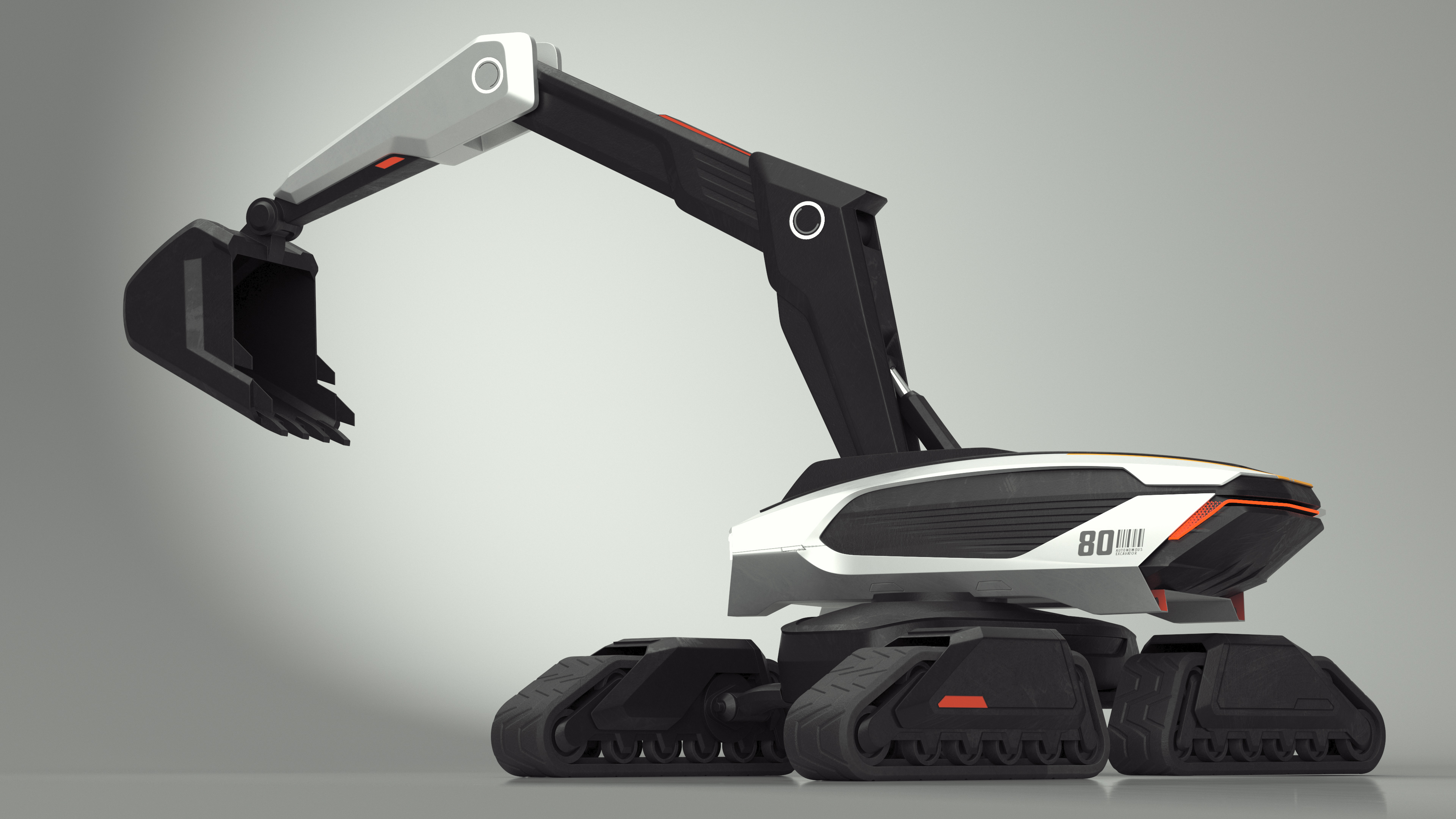 3D SciFi Excavator New Rigged