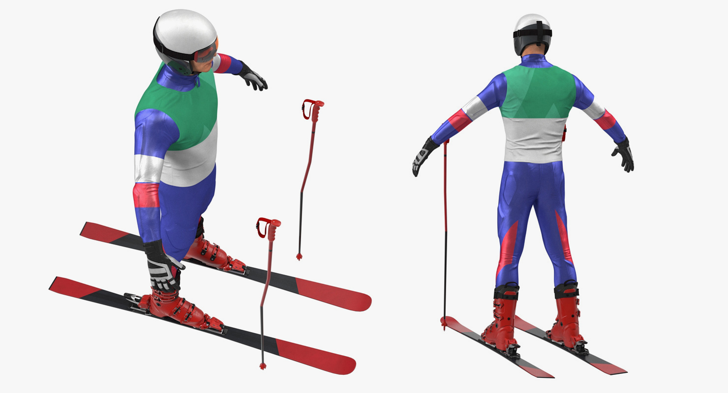 Downhill Skier Generic 3D