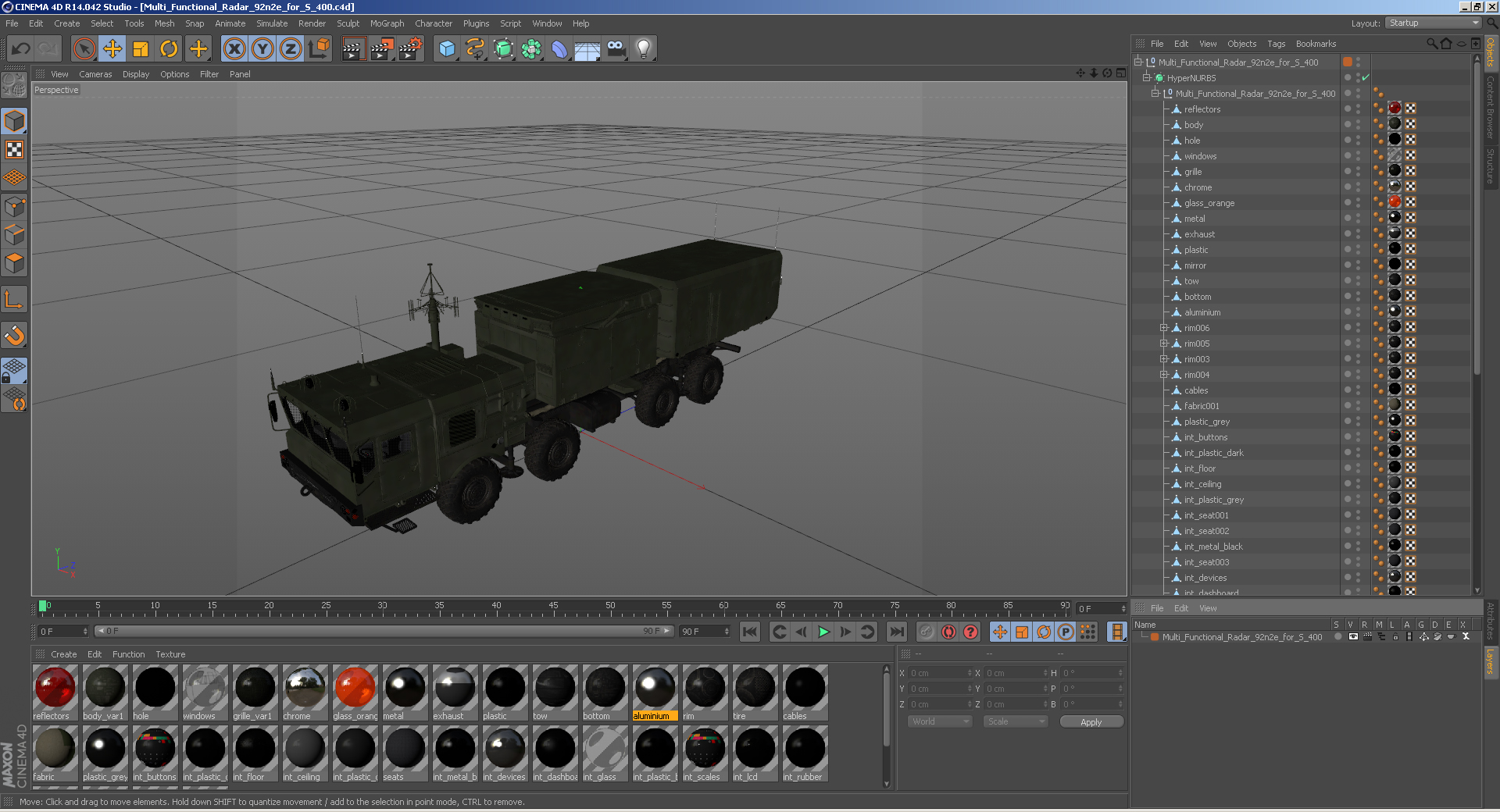 3D Multi Functional Radar 92n2e for S 400 model