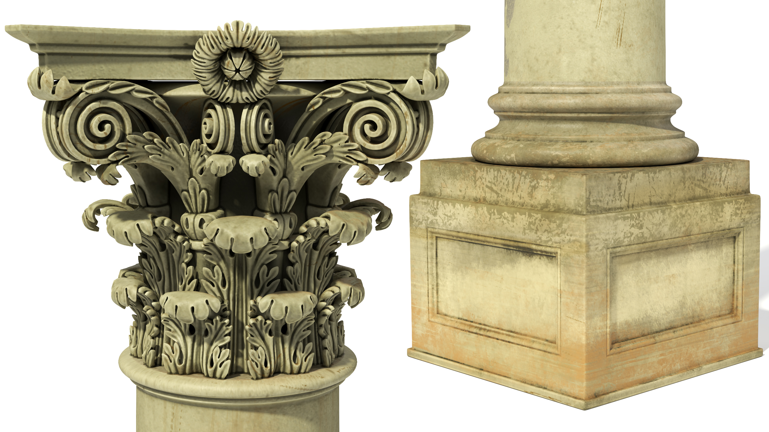 3D Old Capitol Column model