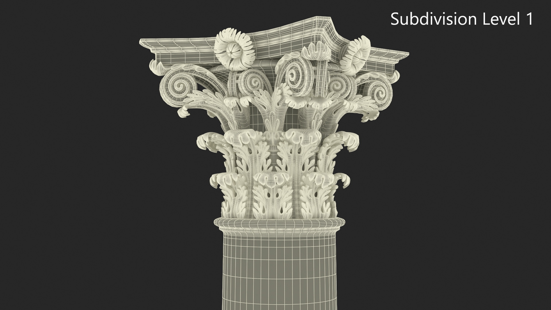 3D Old Capitol Column model