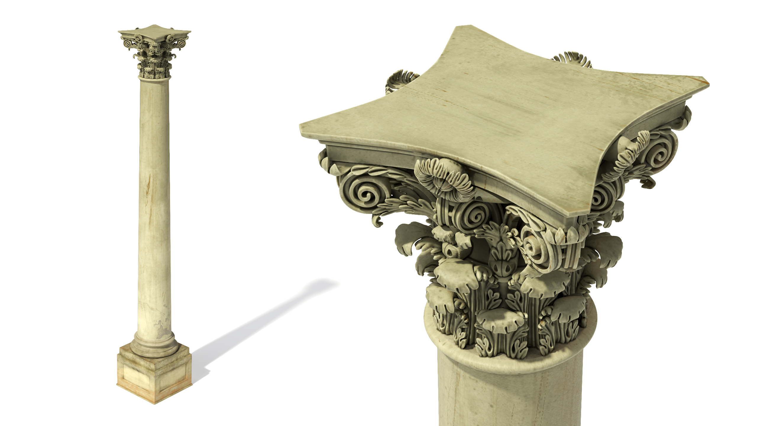 3D Old Capitol Column model