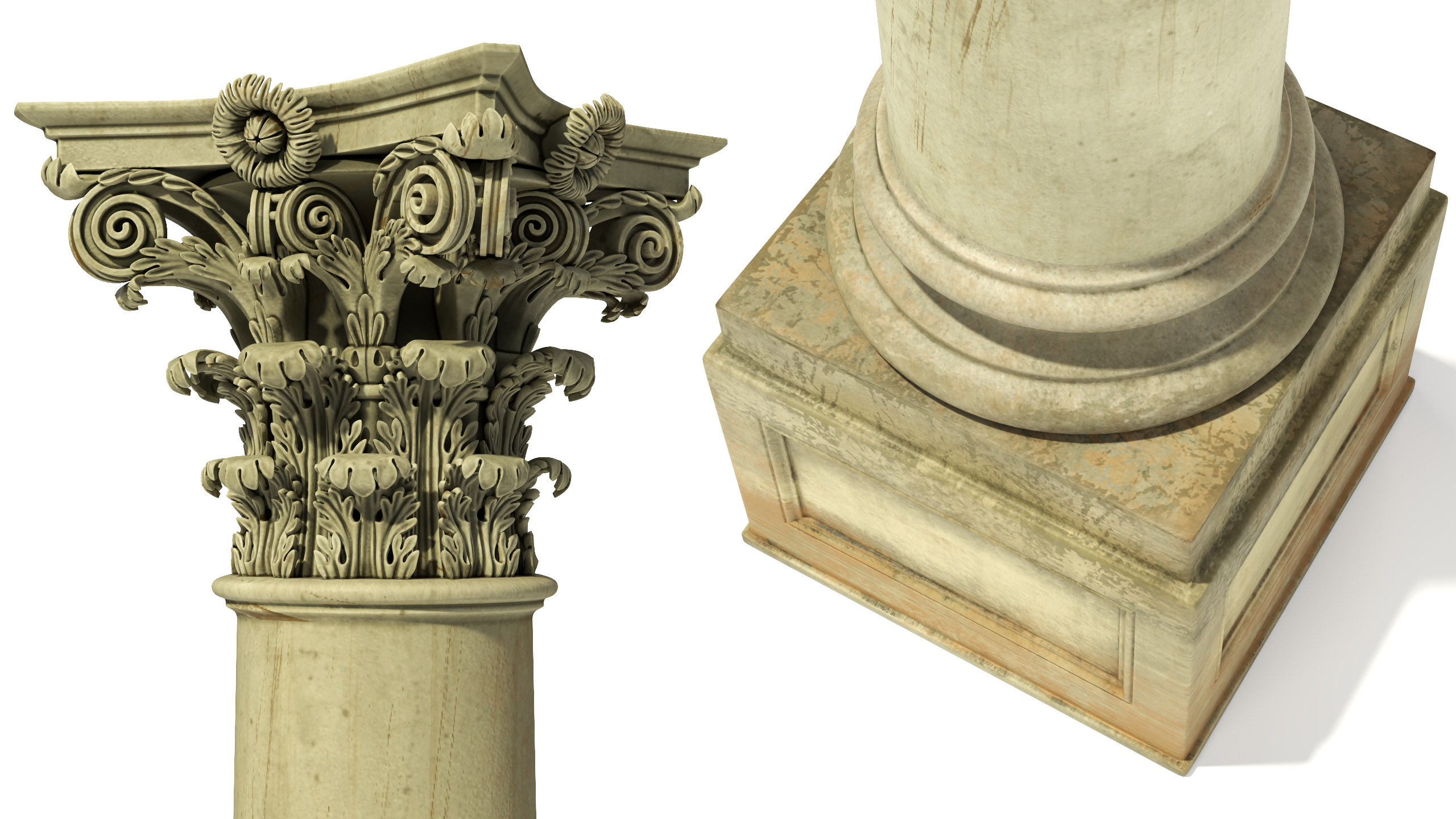 3D Old Capitol Column model