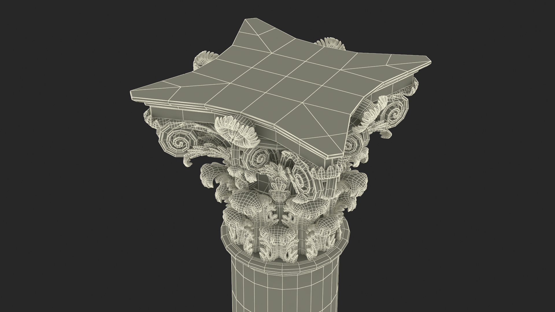 3D Old Capitol Column model