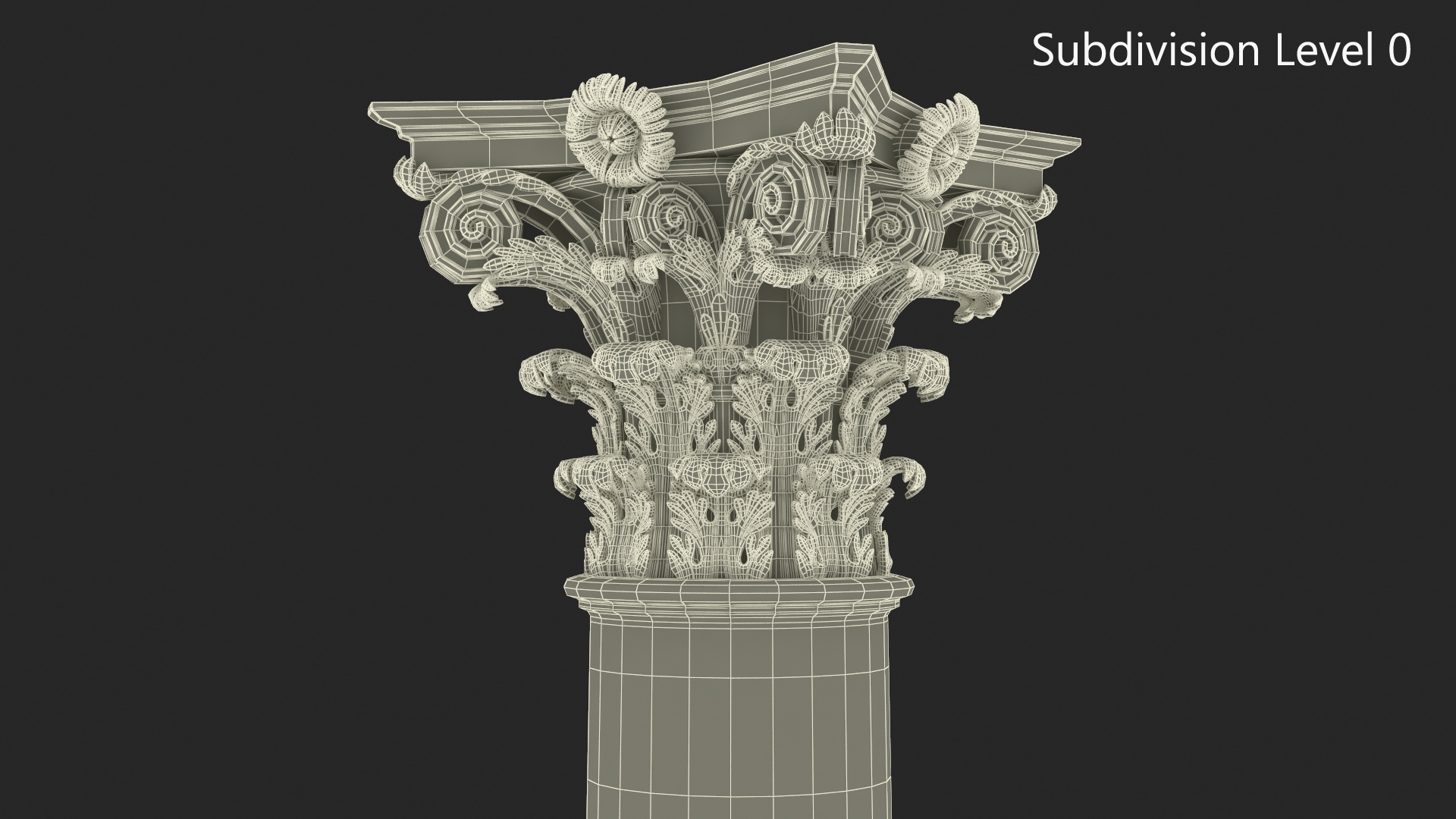 3D Old Capitol Column model