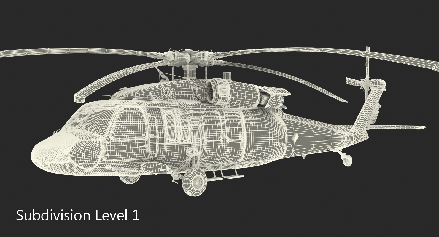 3D Sikorsky UH 60 Black Hawk US Military Utility Helicopter