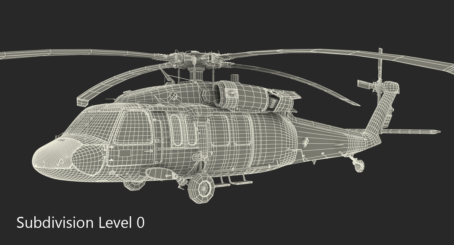 3D Sikorsky UH 60 Black Hawk US Military Utility Helicopter