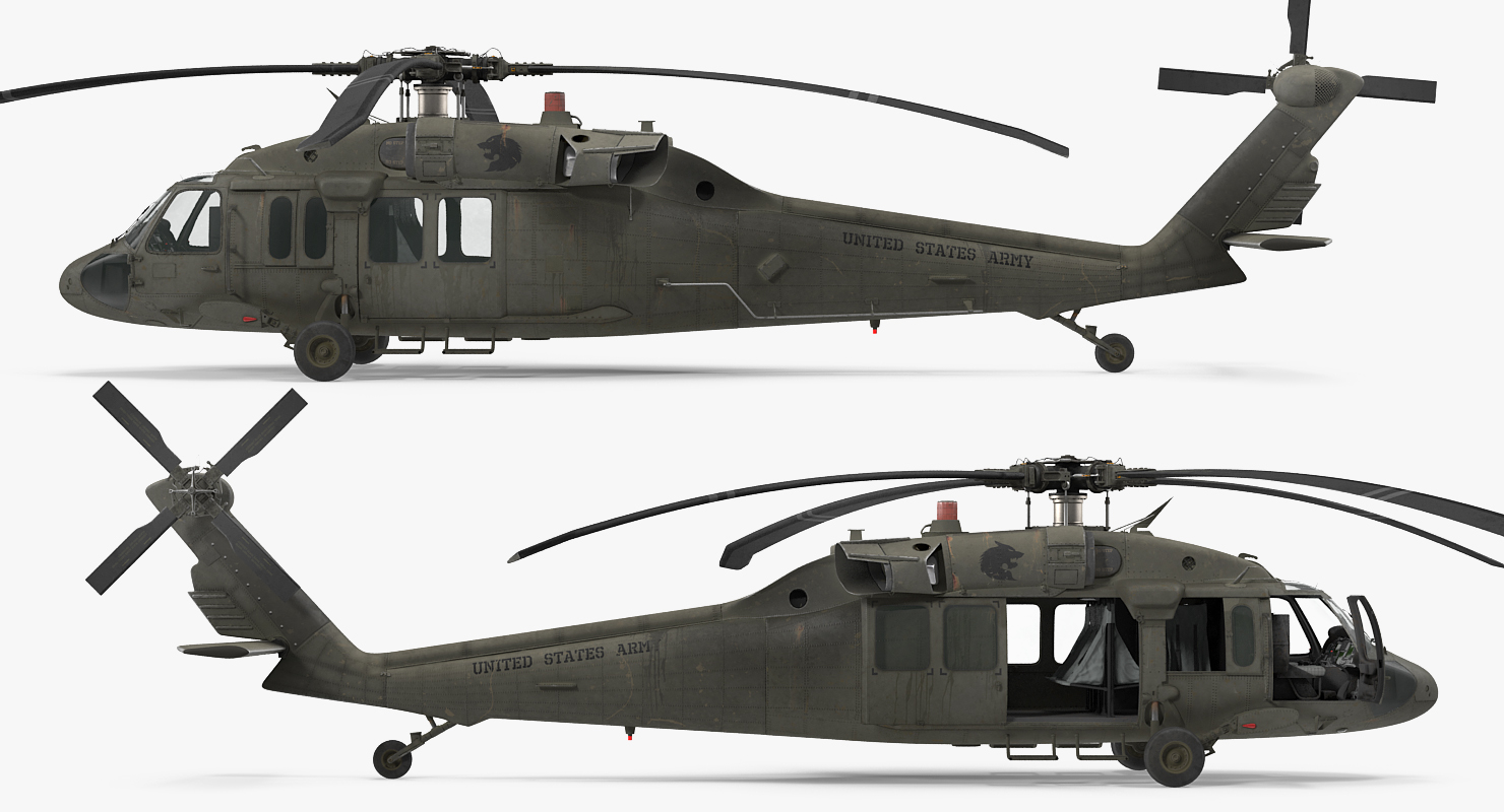 3D Sikorsky UH 60 Black Hawk US Military Utility Helicopter