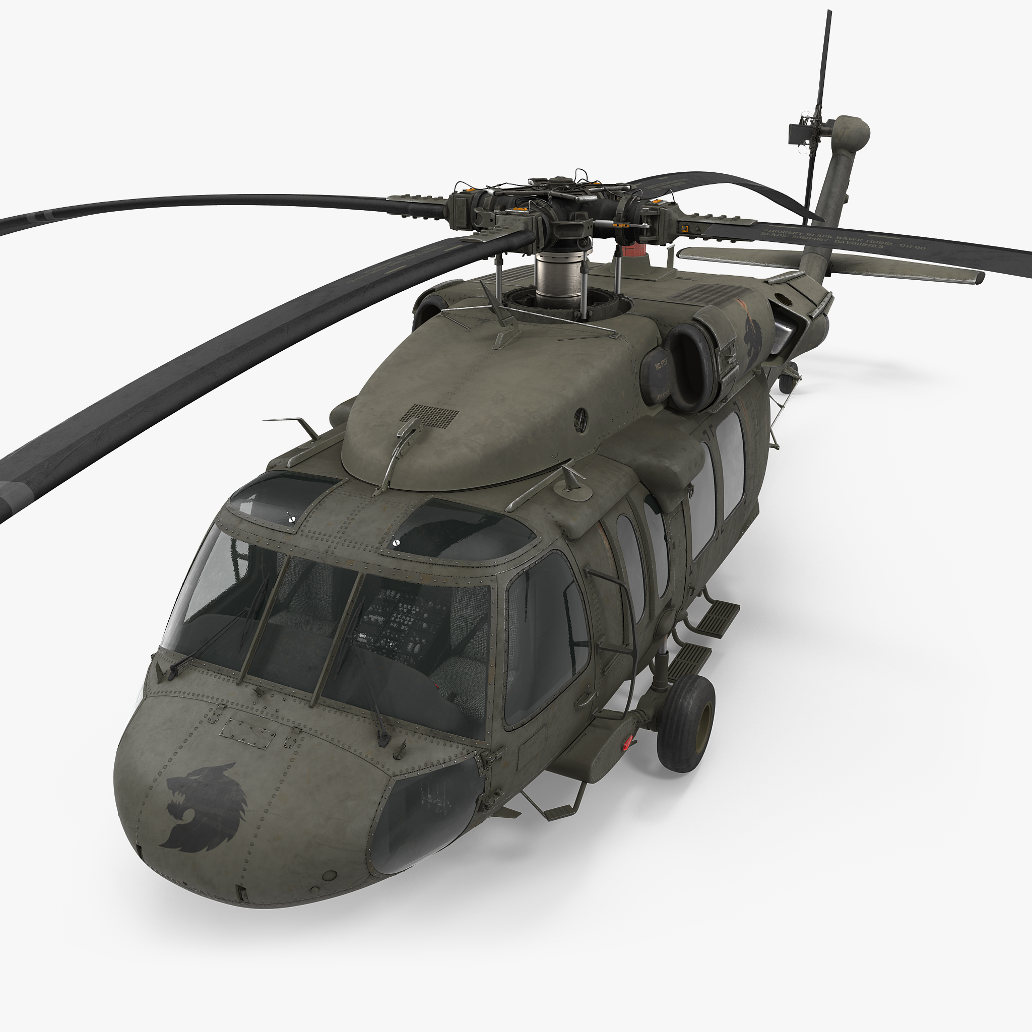 3D Sikorsky UH 60 Black Hawk US Military Utility Helicopter