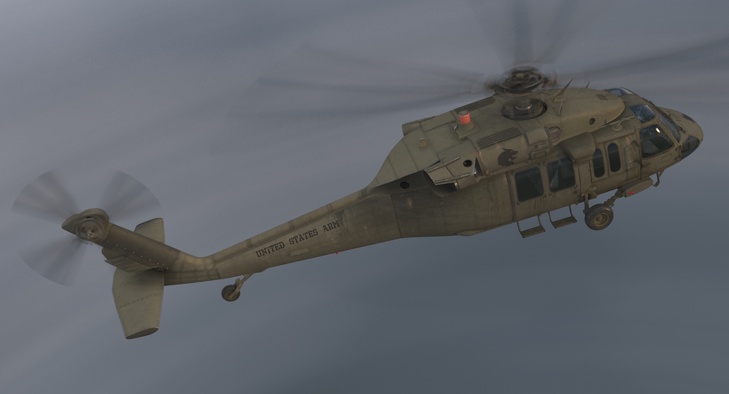 3D Sikorsky UH 60 Black Hawk US Military Utility Helicopter