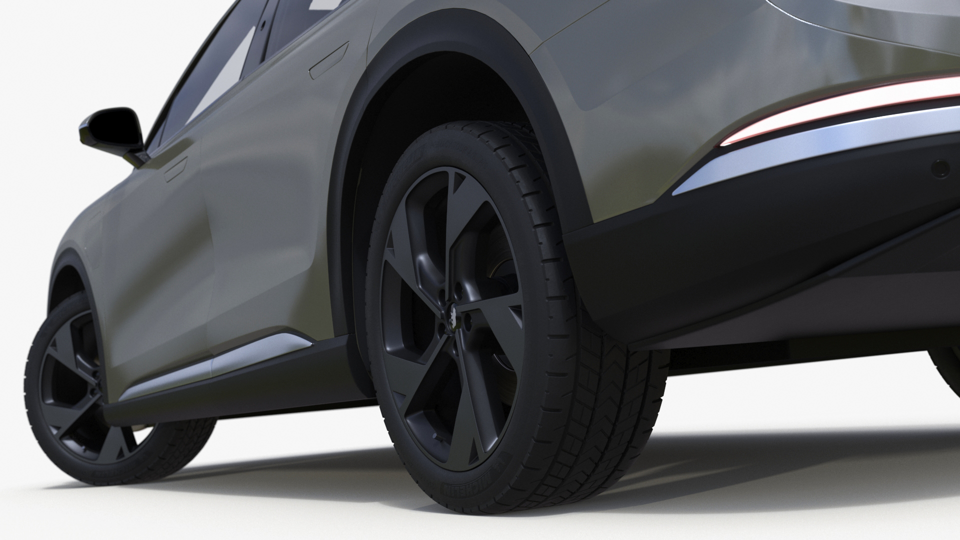 3D model Lucid Gravity 2024 Electric SUV Olive Color Rigged