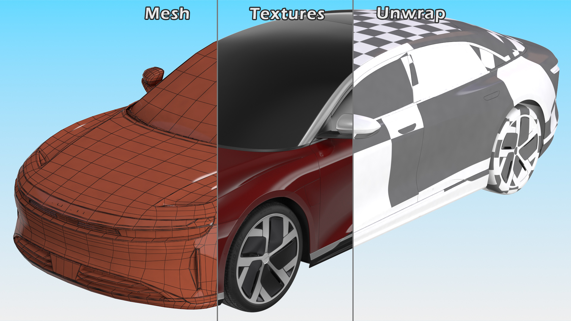 3D model Electric Luxury Sedan Lucid Air Exterior Only