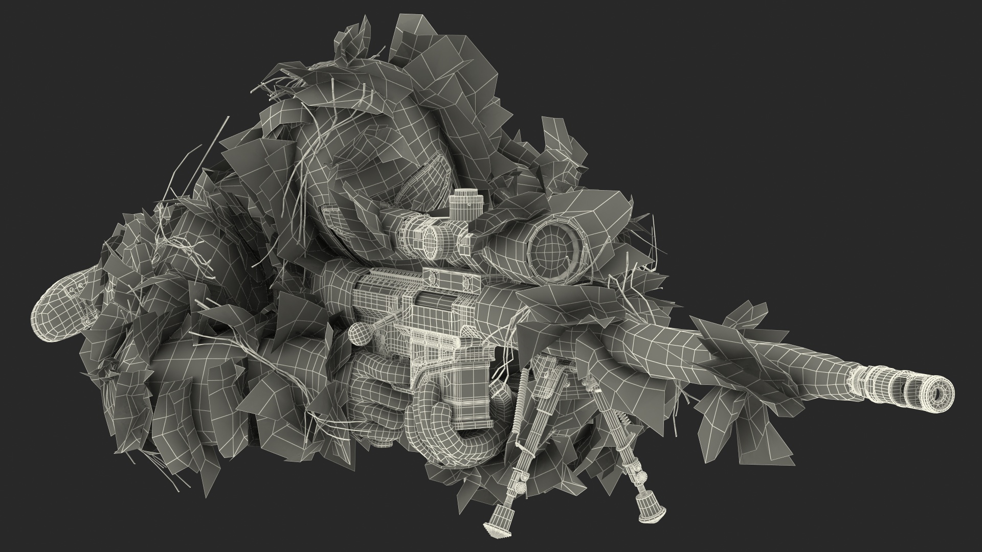 3D Sniper Shooting Position Desert Camo