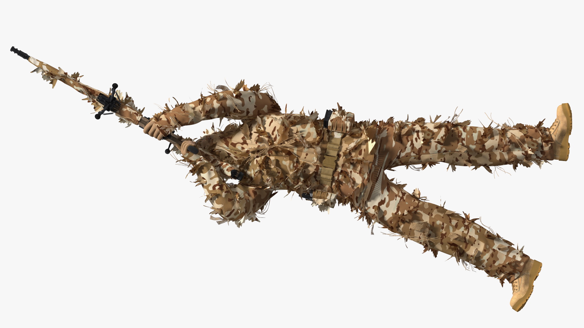 3D Sniper Shooting Position Desert Camo