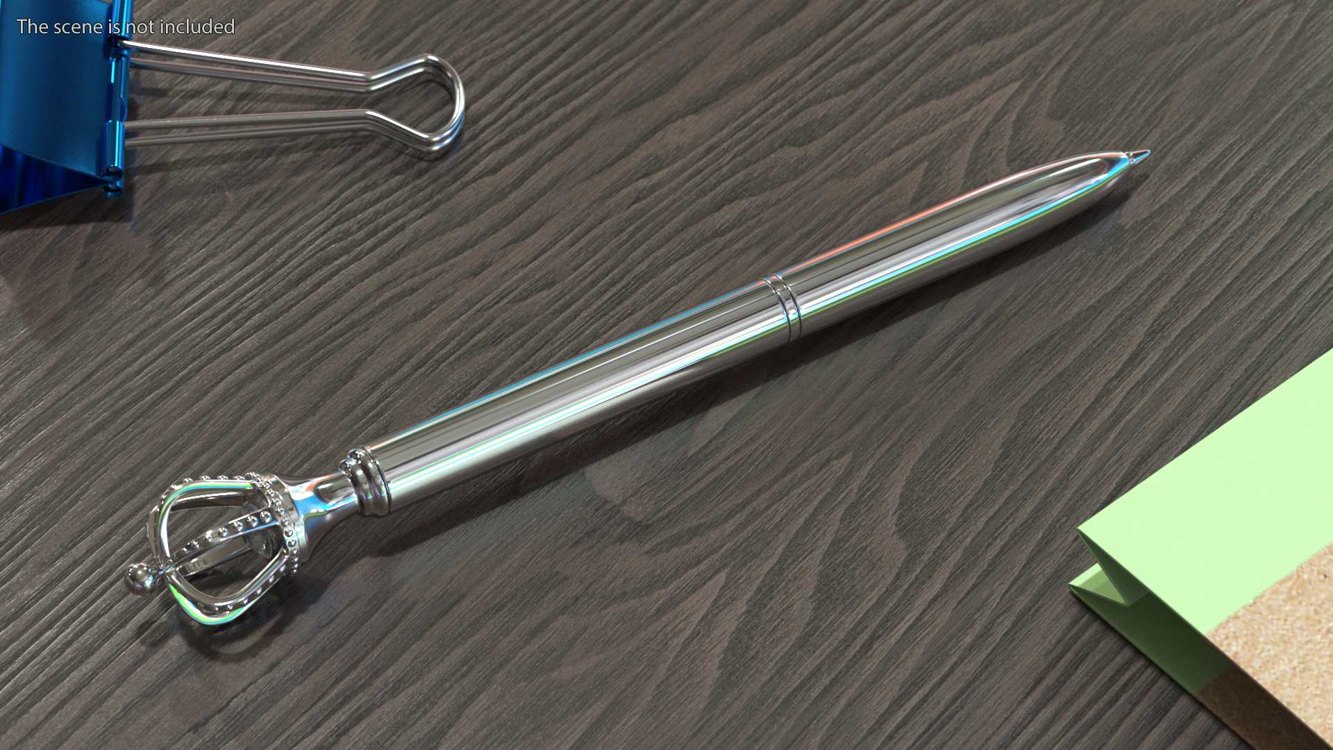3D Crown Ballpoint Pen Silver