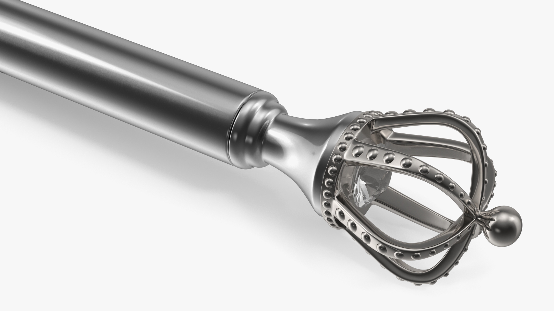 3D Crown Ballpoint Pen Silver