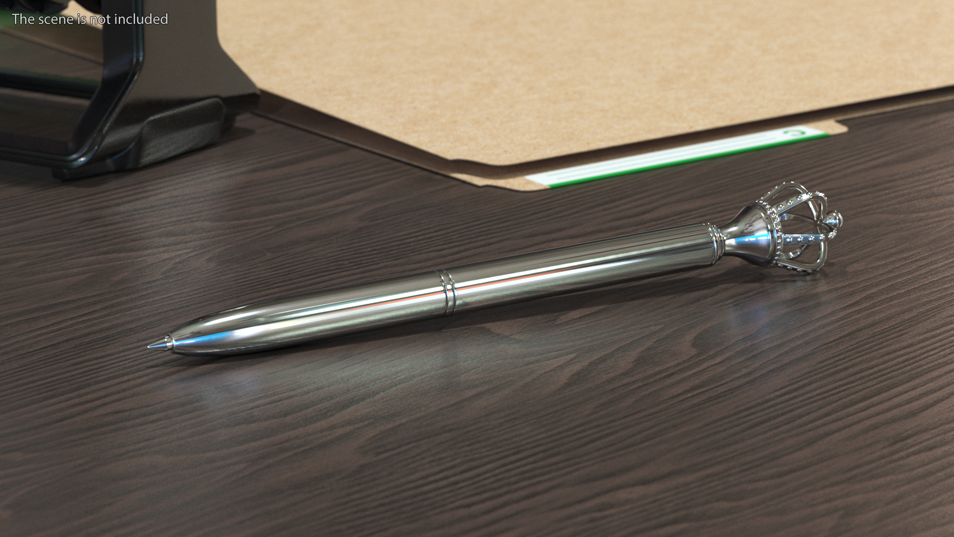 3D Crown Ballpoint Pen Silver