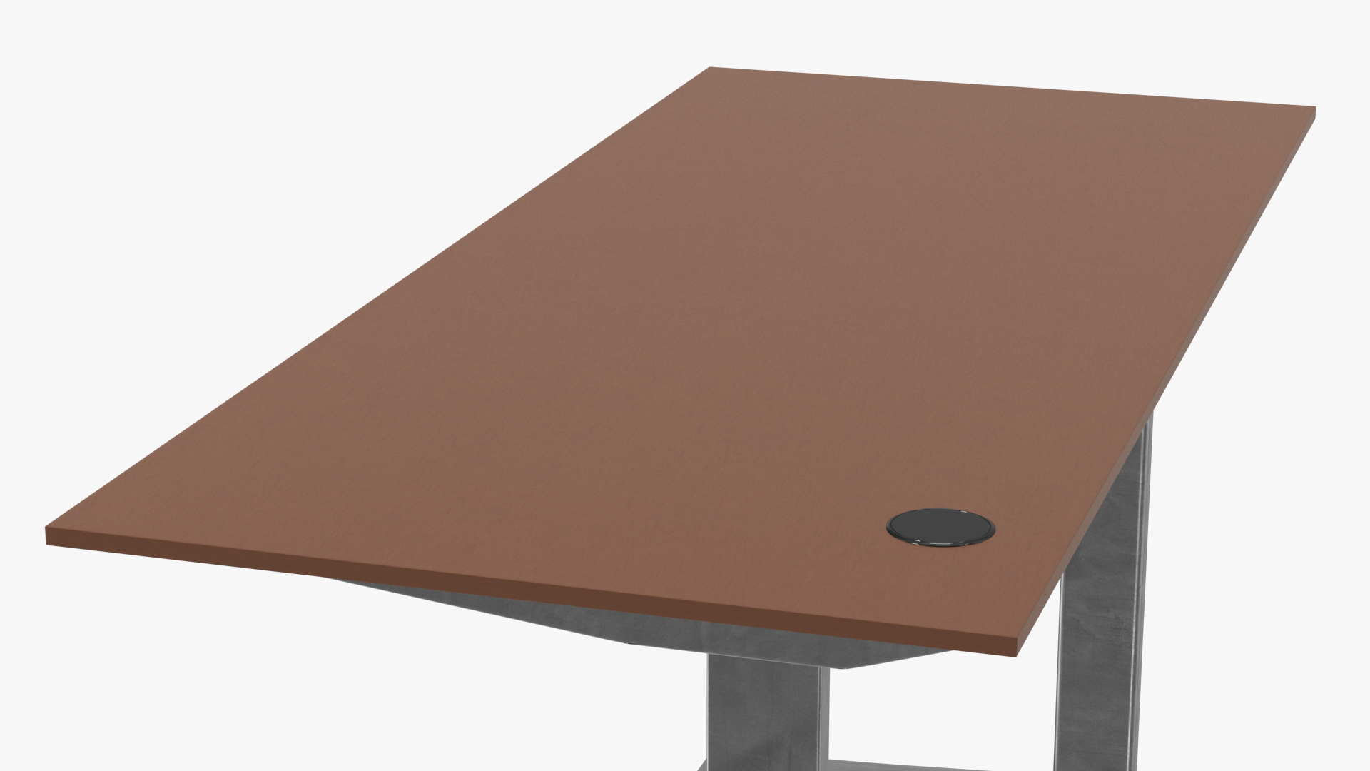 3D Brown Standing Desk Workstation