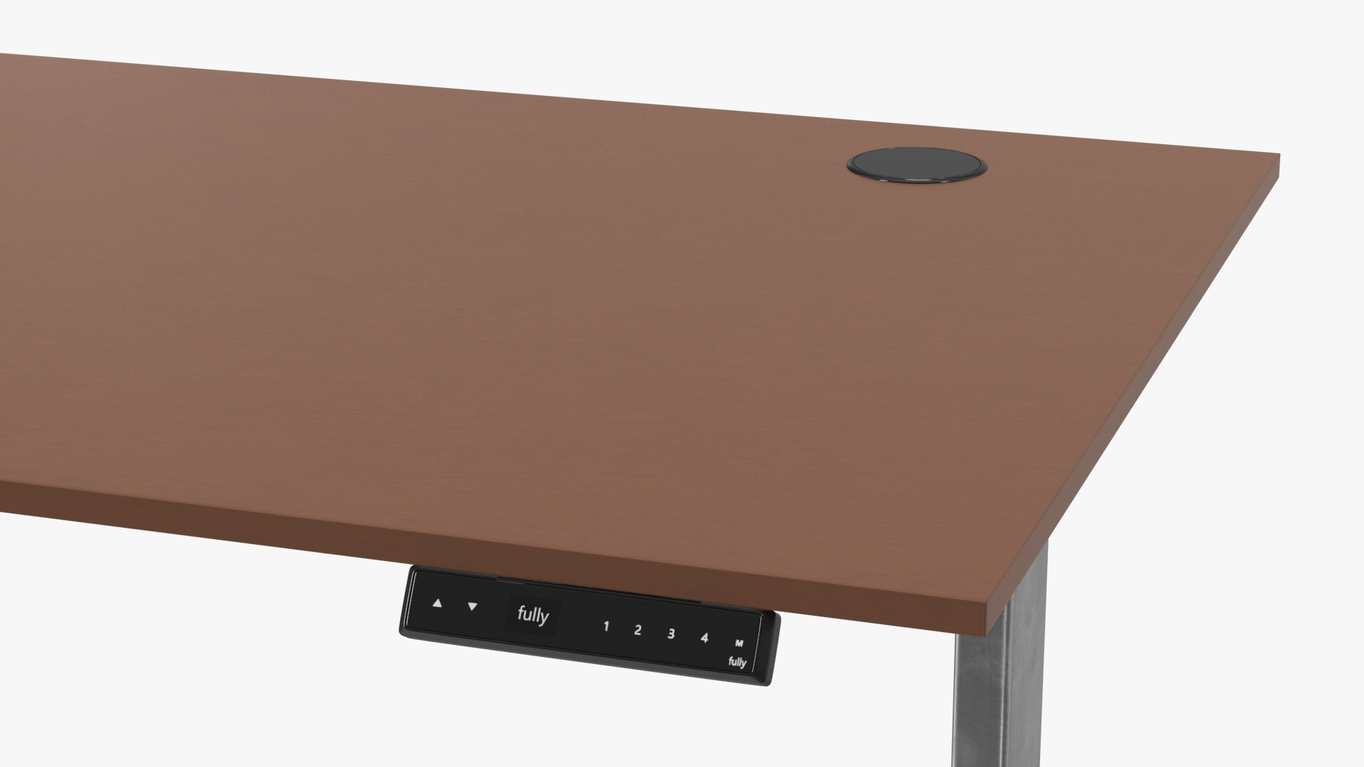 3D Brown Standing Desk Workstation