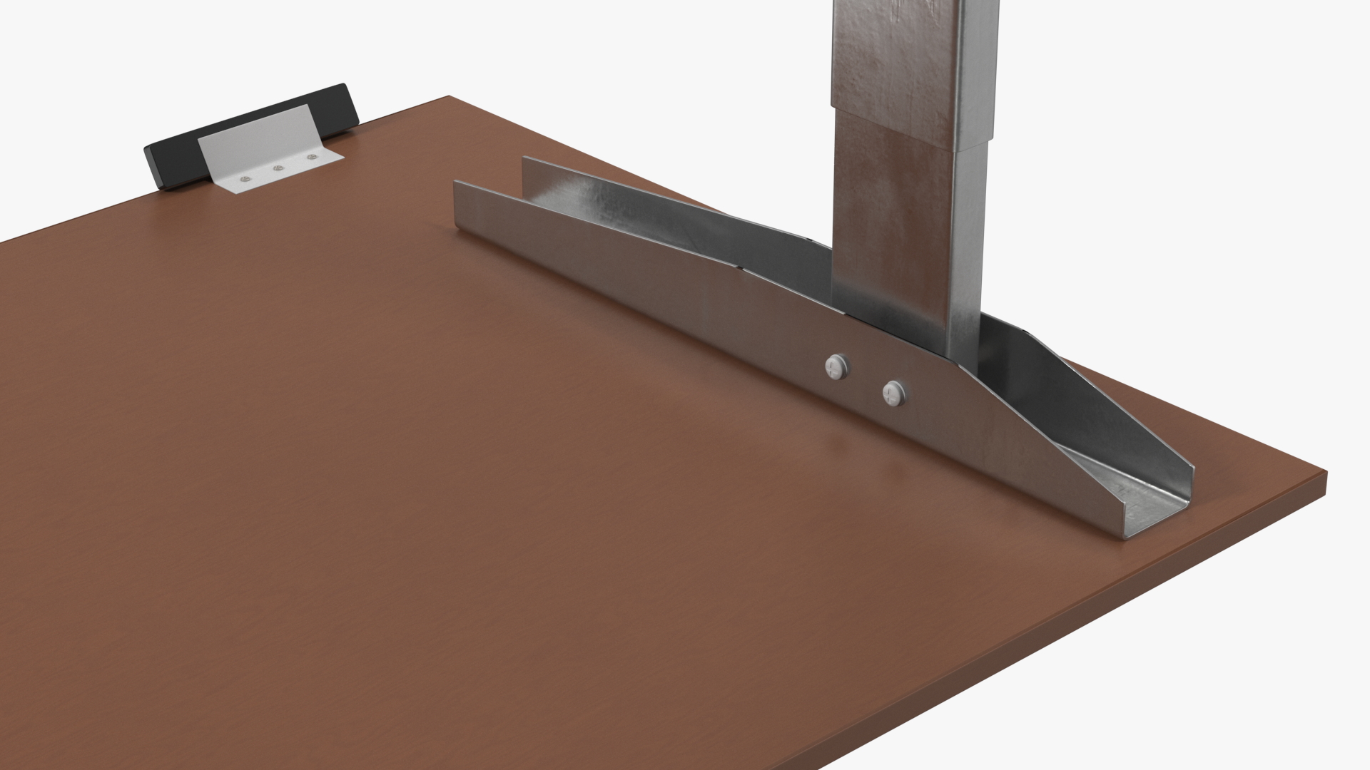 3D Brown Standing Desk Workstation