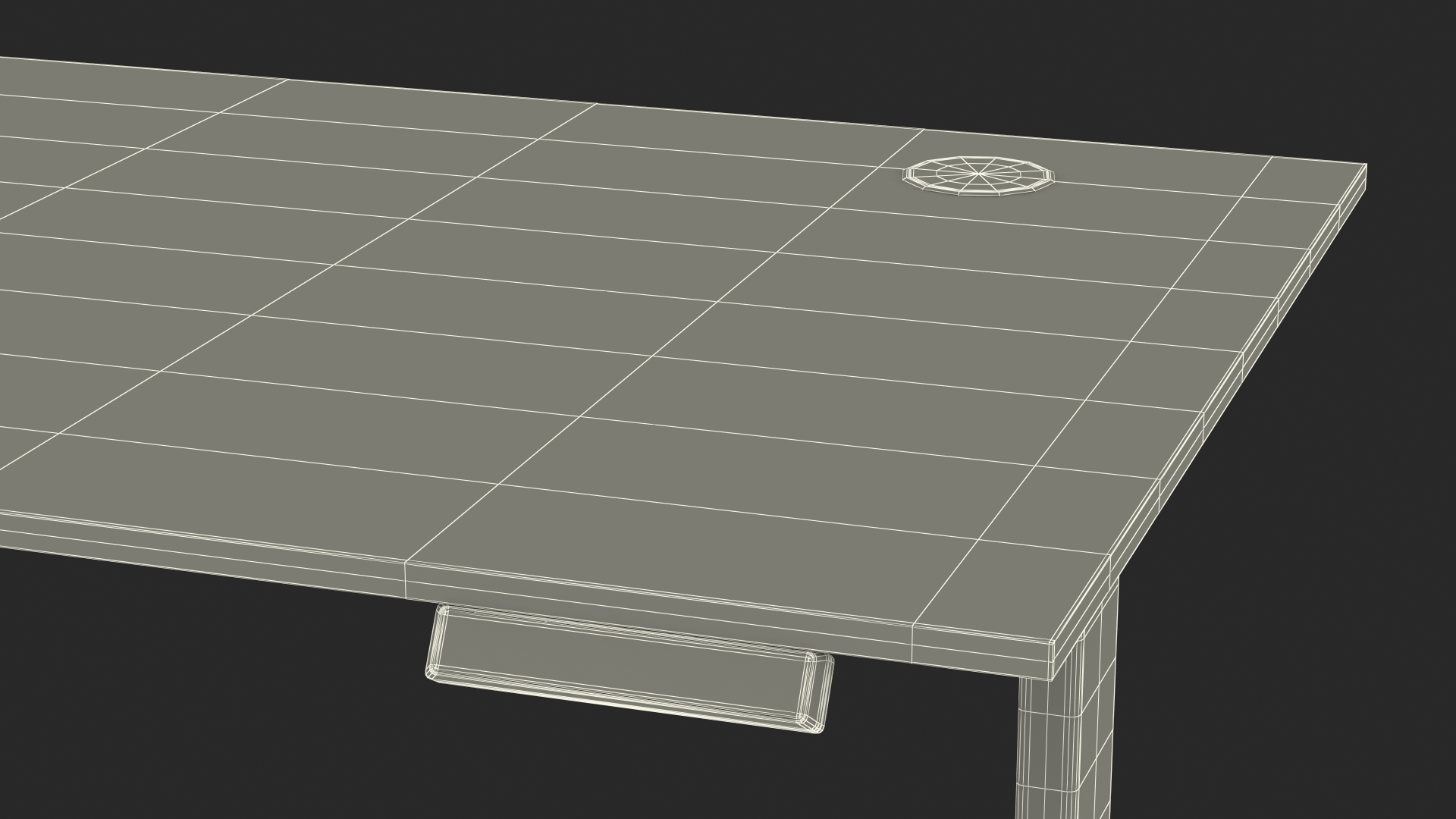 3D Brown Standing Desk Workstation