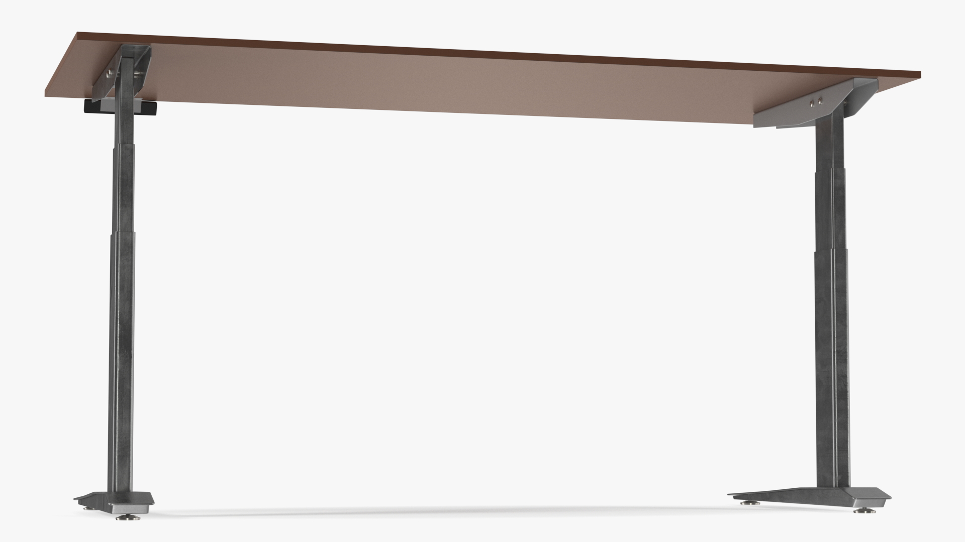 3D Brown Standing Desk Workstation