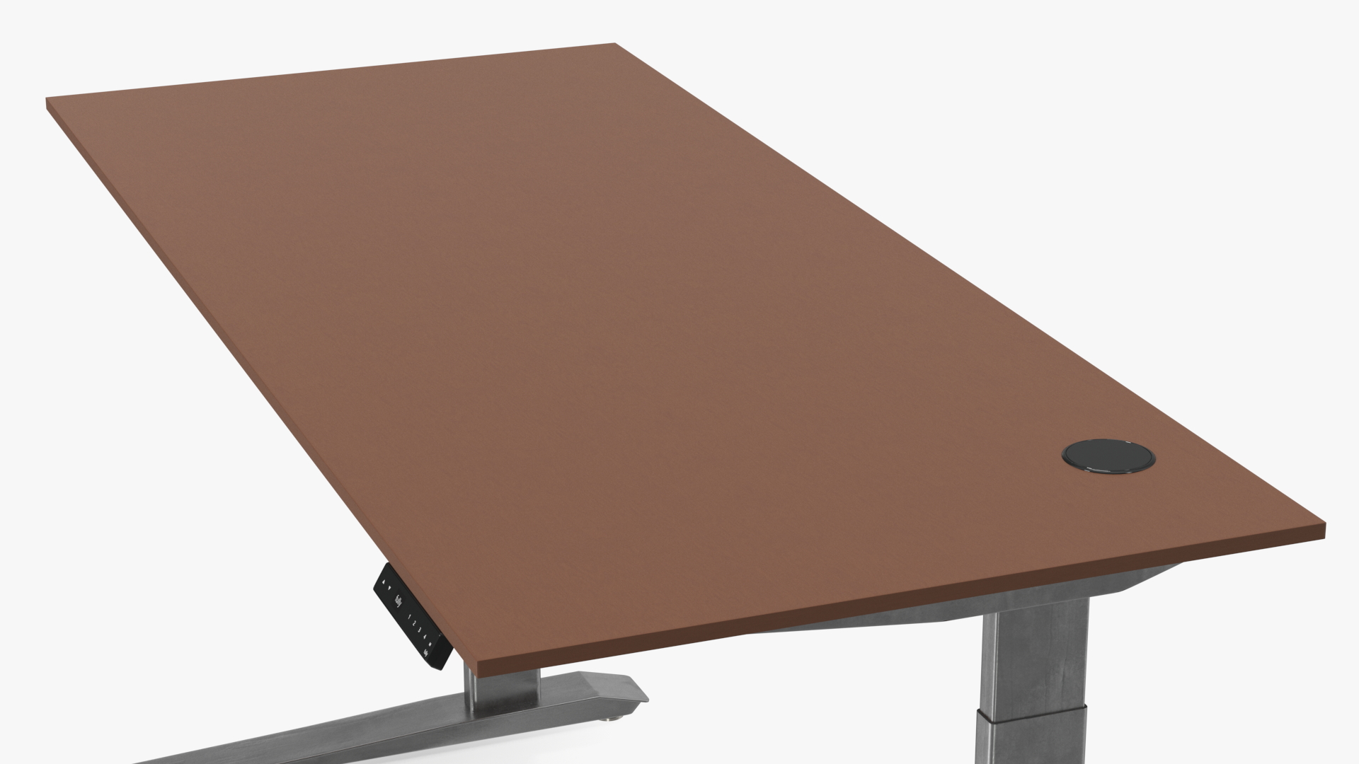 3D Brown Standing Desk Workstation