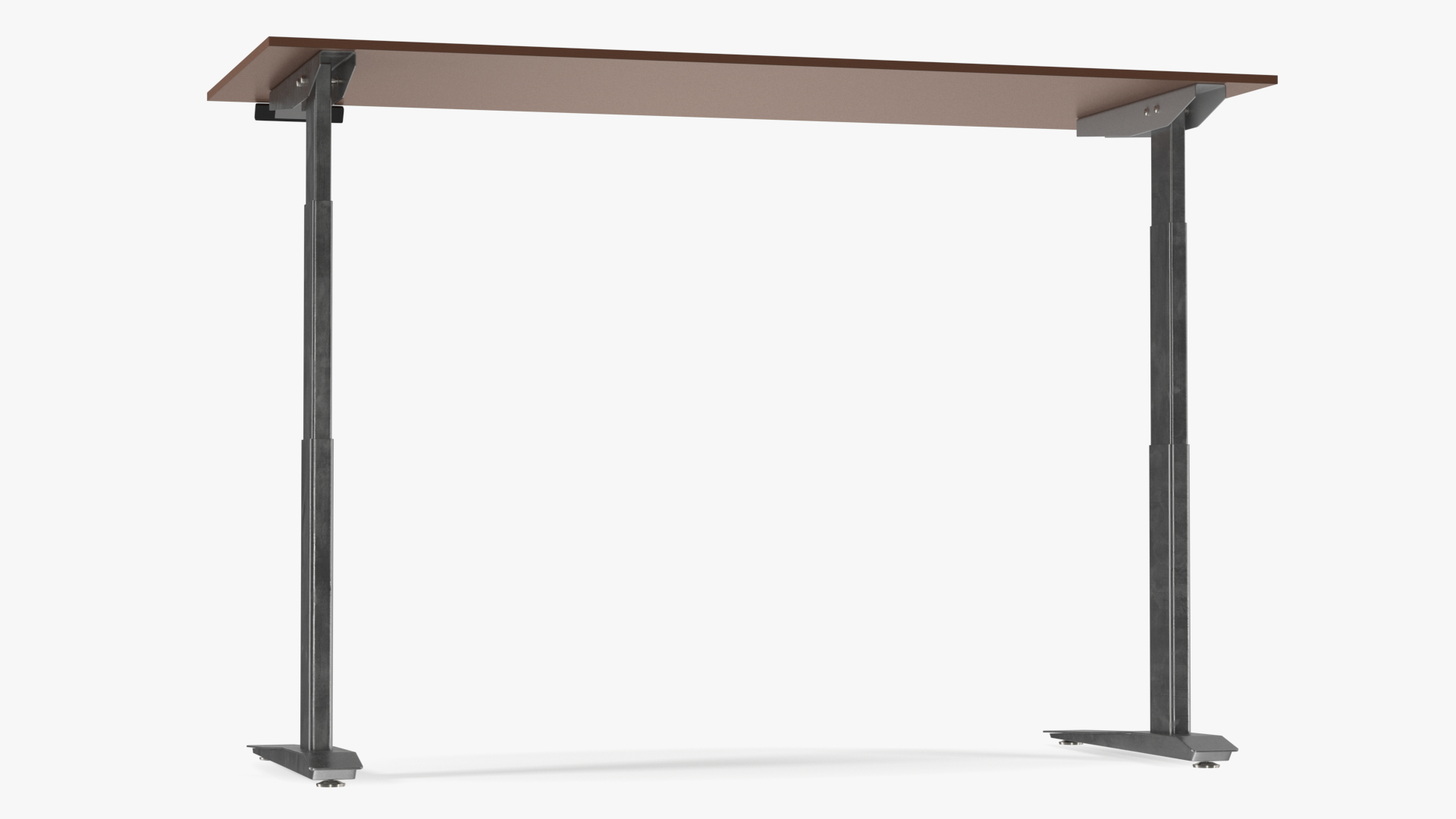 3D Brown Standing Desk Workstation