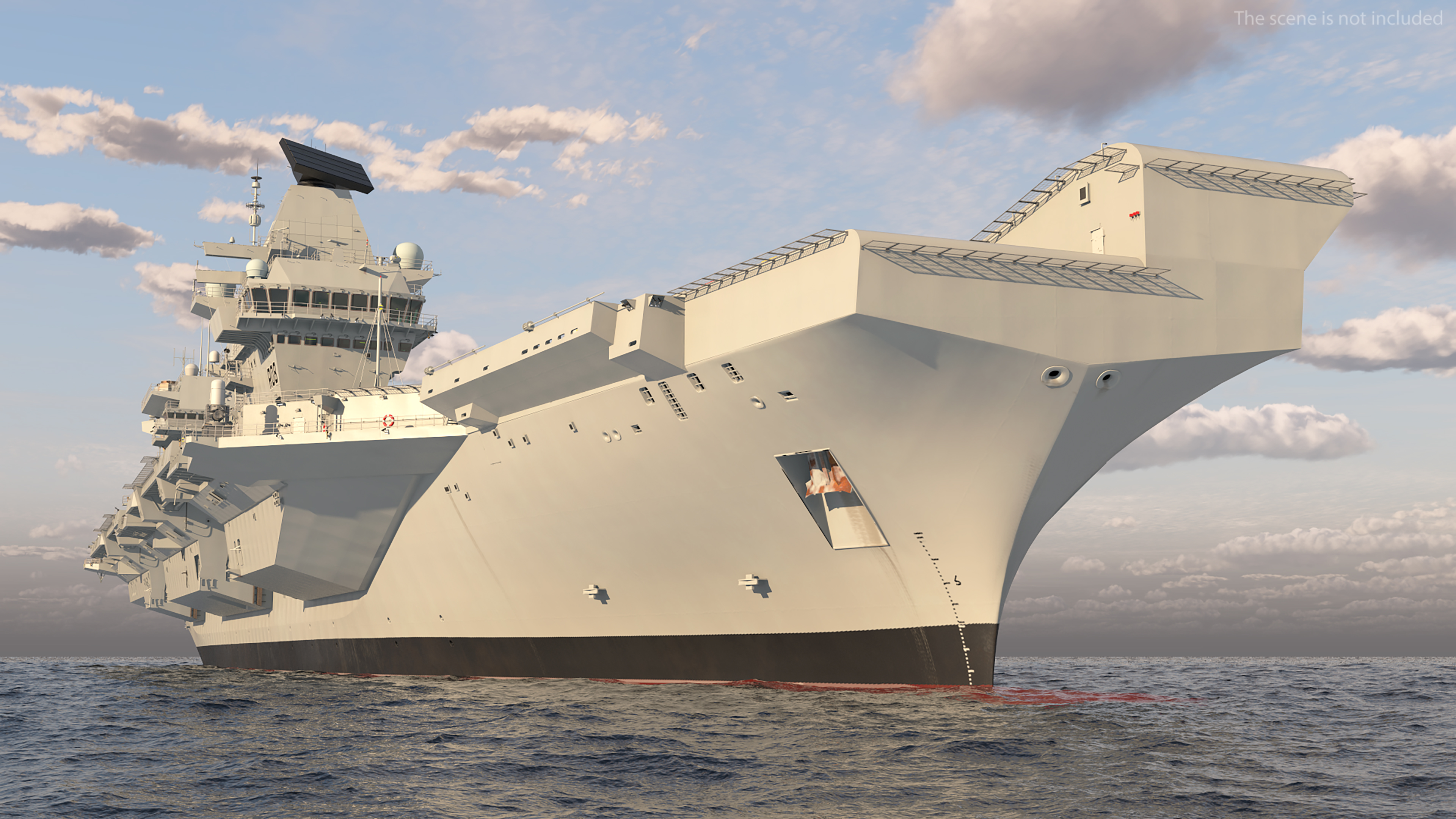 HMS Prince of Wales with Military Aircraft 3D