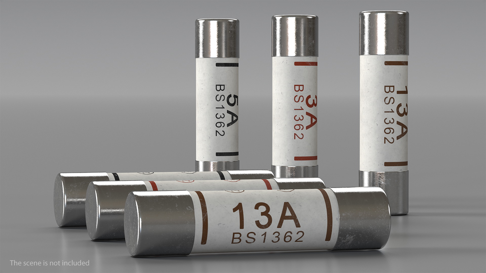 BS1362 Ceramic Fuse 3D model
