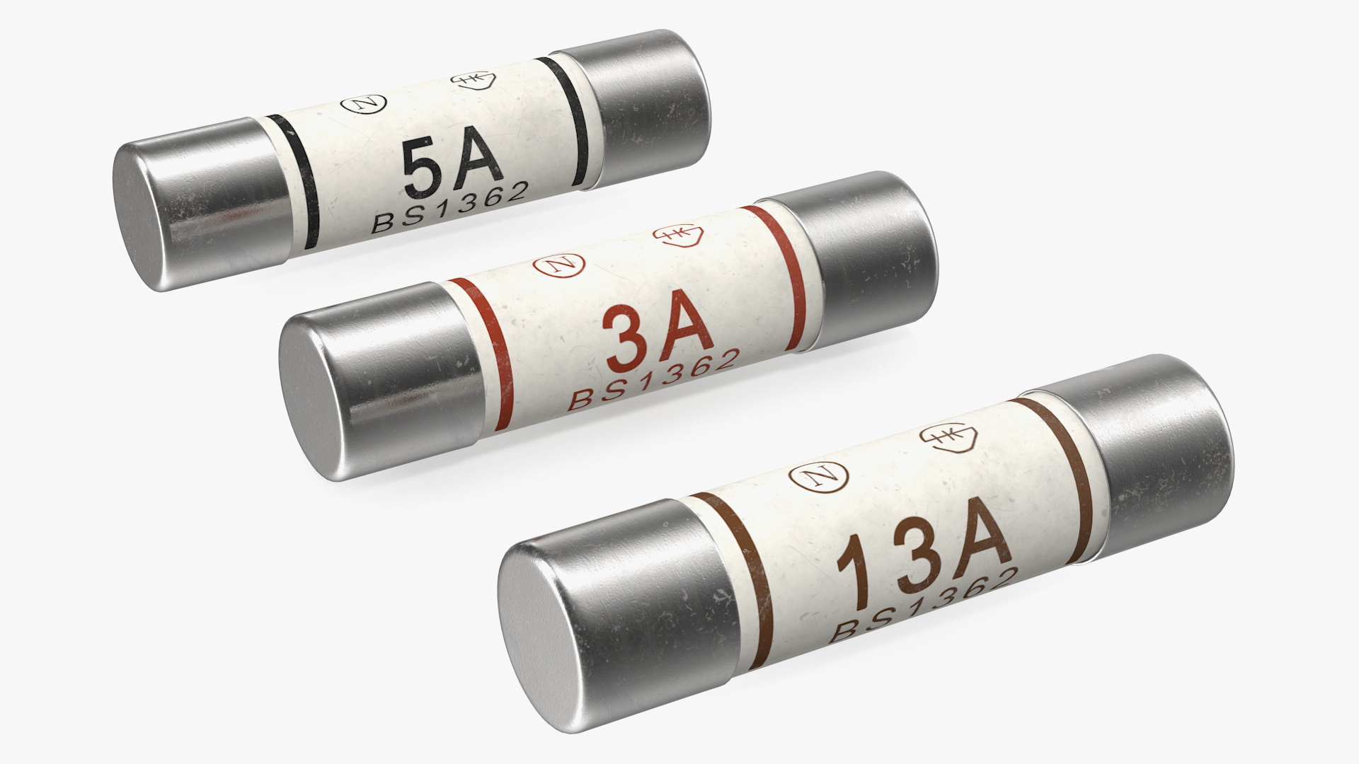 BS1362 Ceramic Fuse 3D model