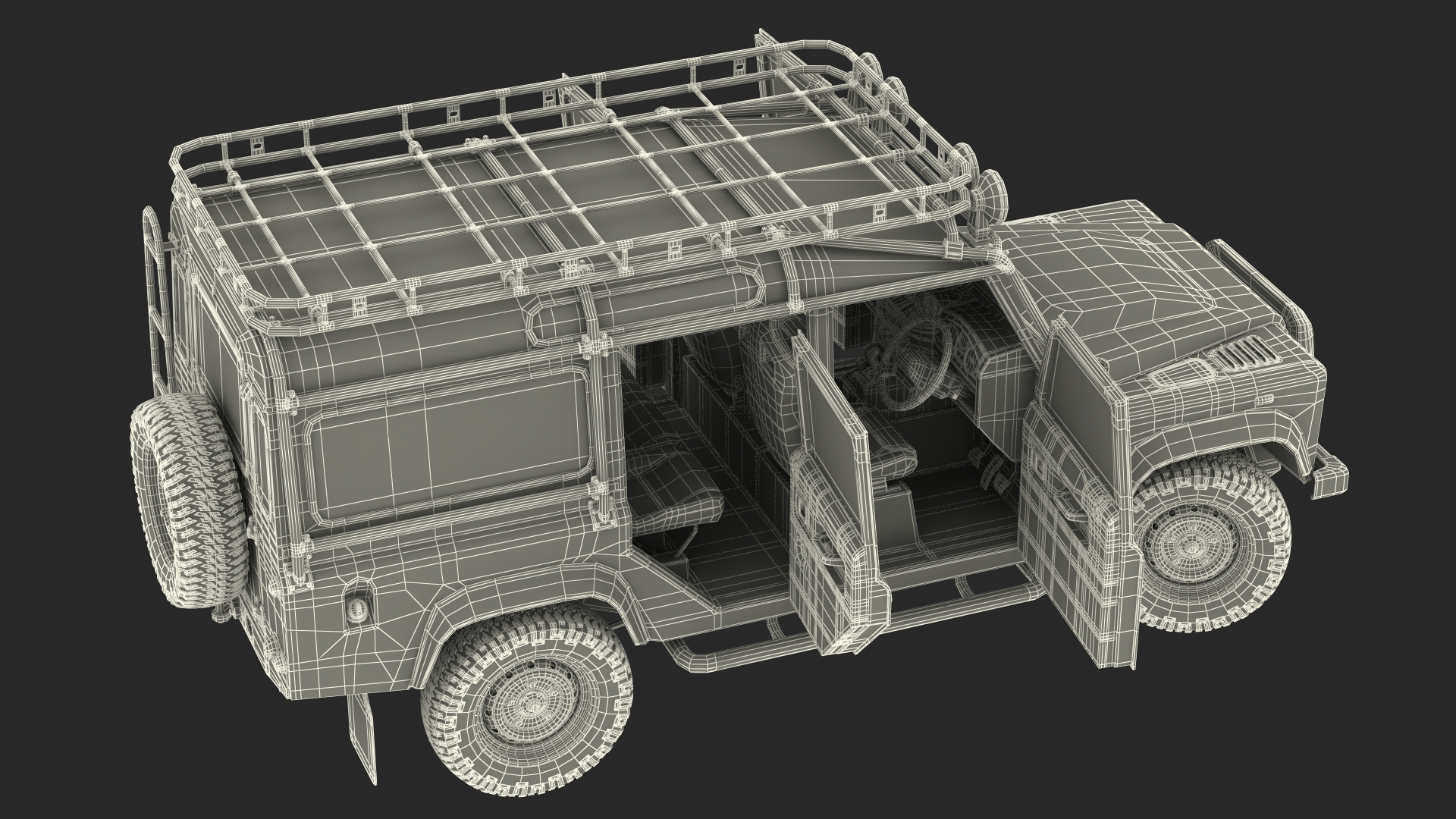 Off Road Car Rigged 3D model